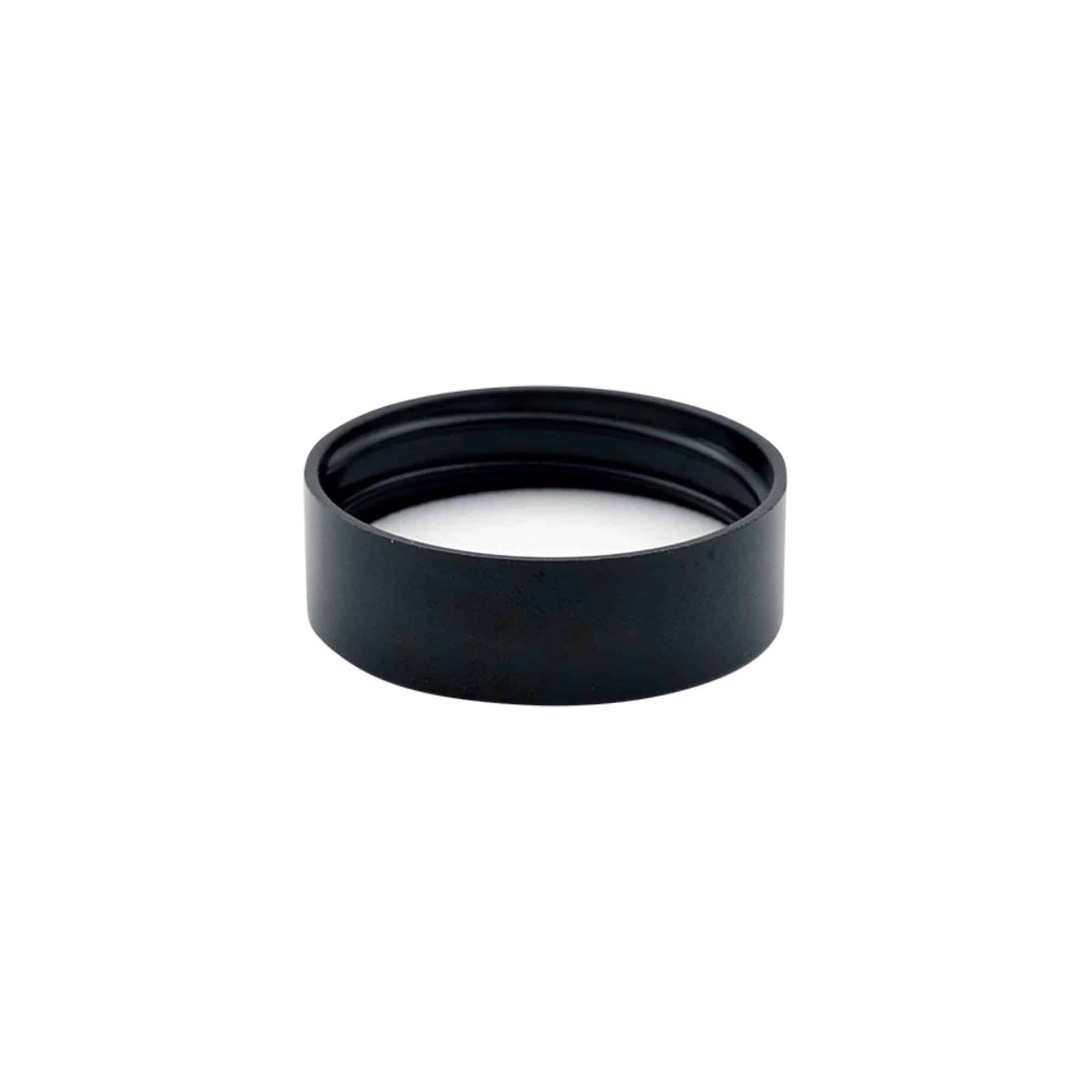 Tappo a vite per 30 ml 'Brown Line', plastica HPM, nero