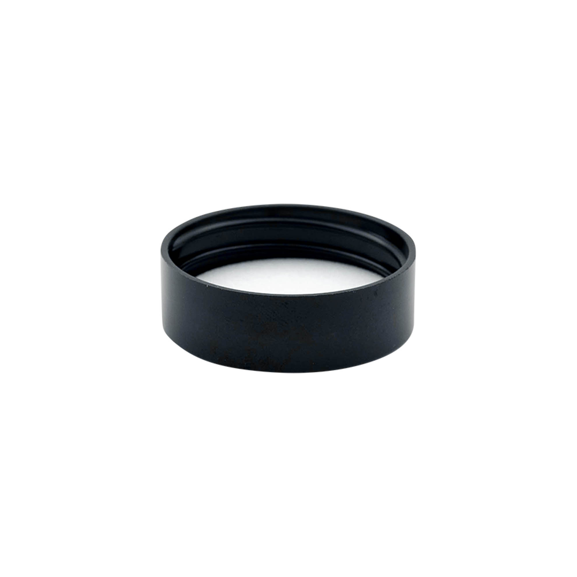 Tappo a vite per 30 ml 'Brown Line', plastica HPM, nero