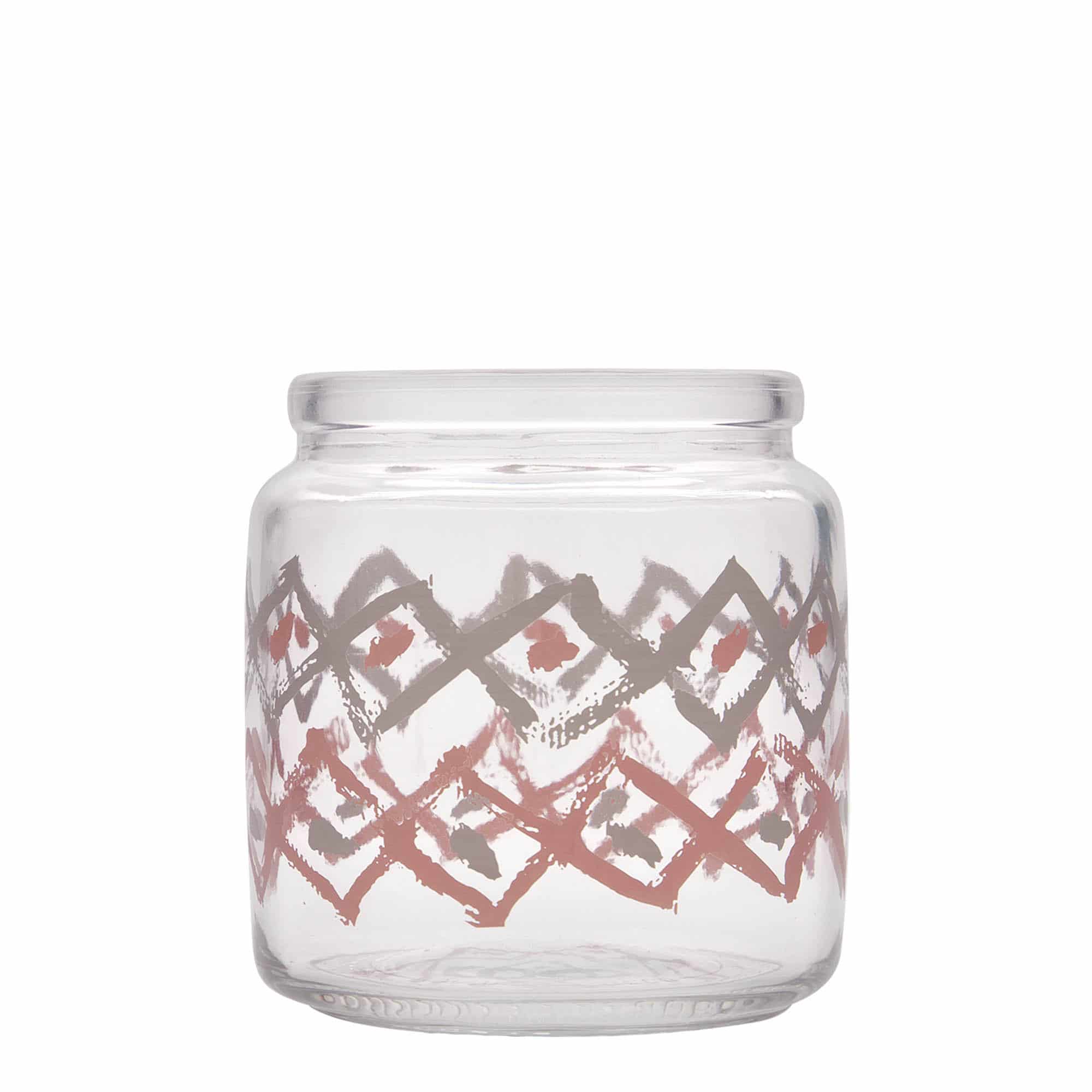 750 ml Vetro con tappo di sughero 'Giara', motivo: Manolibera rosa, bocca: sughero 750 ml Vetro con tappo di sughero 'Giara', motivo: Manolibera rosa, bocca: sughero