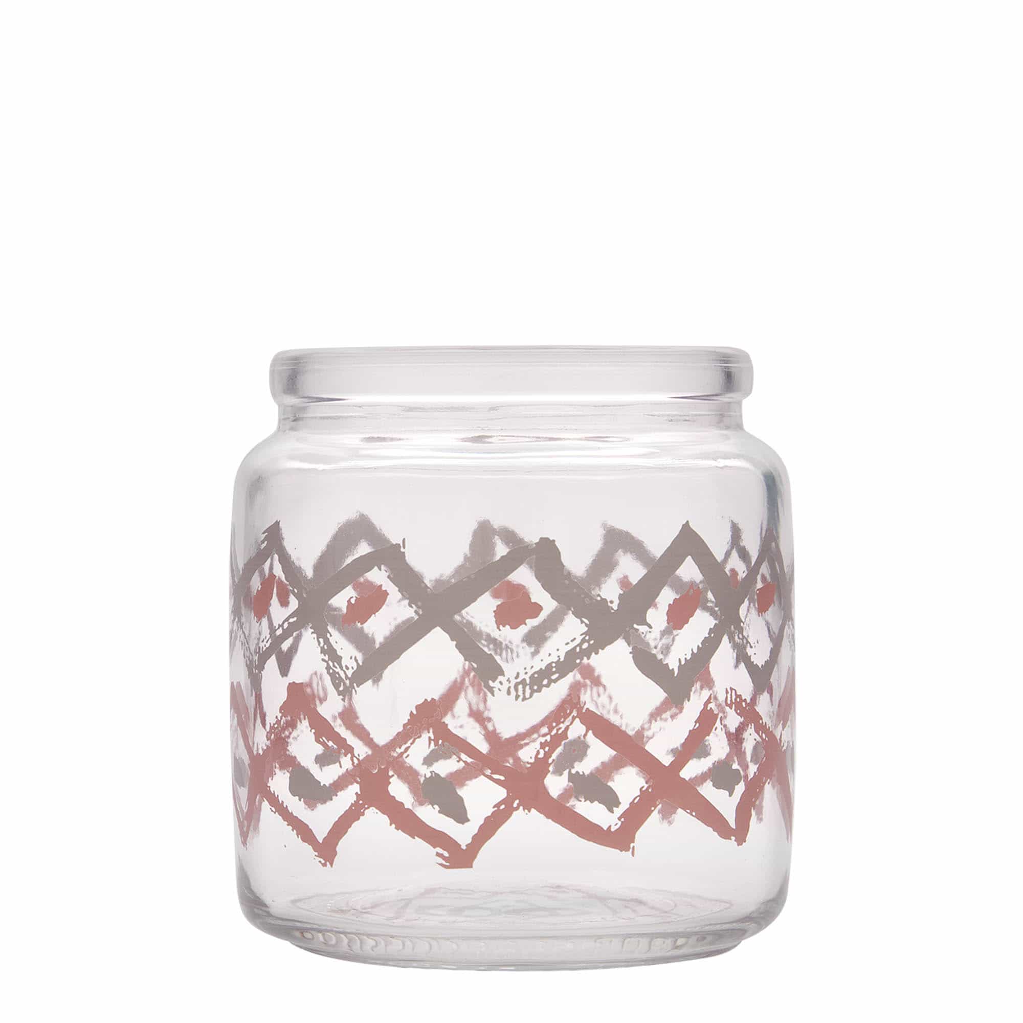 750 ml Vetro con tappo di sughero 'Giara', motivo: Manolibera rosa, bocca: sughero