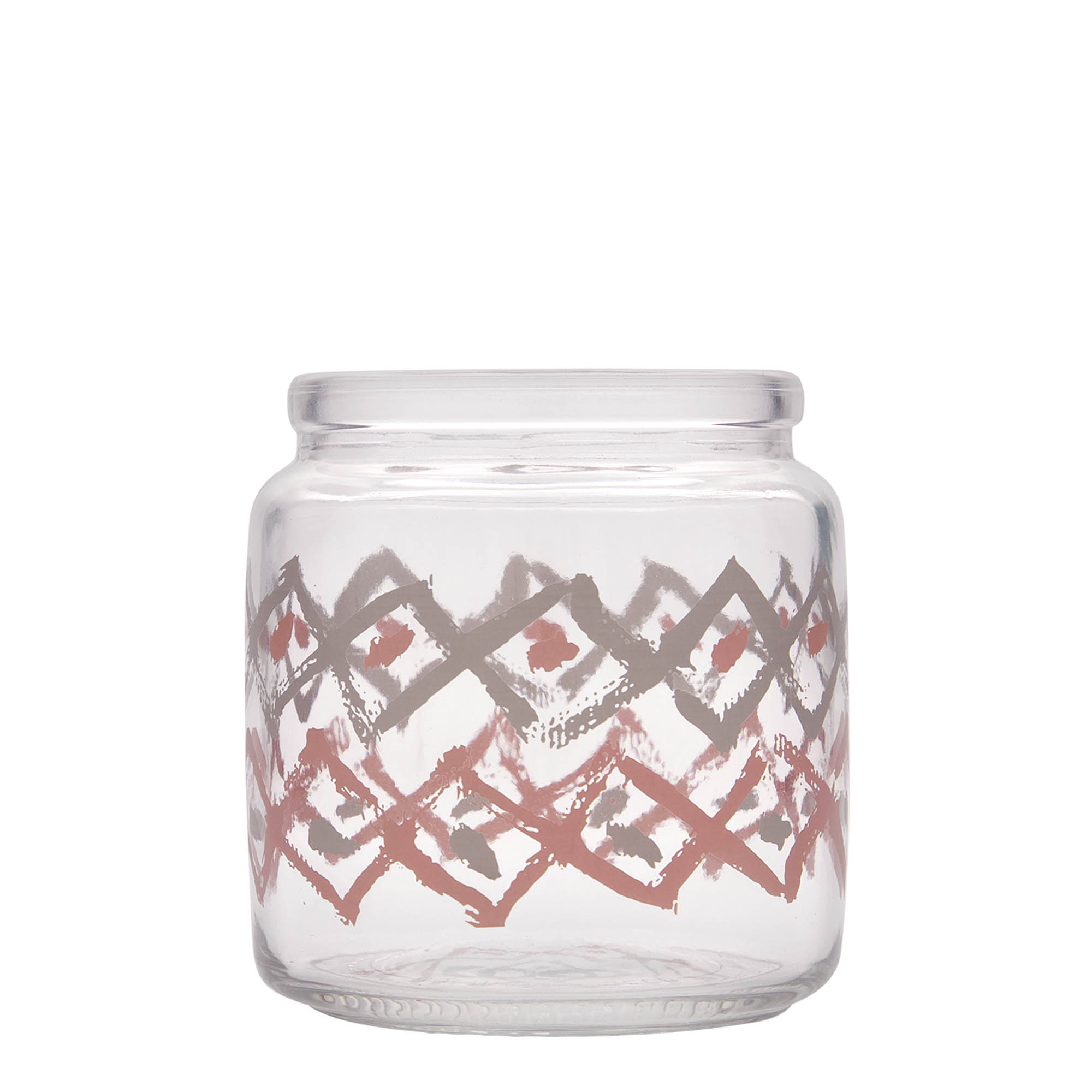 750 ml Vetro con tappo di sughero 'Giara', motivo: Manolibera rosa, bocca: sughero 750 ml Vetro con tappo di sughero 'Giara', motivo: Manolibera rosa, bocca: sughero