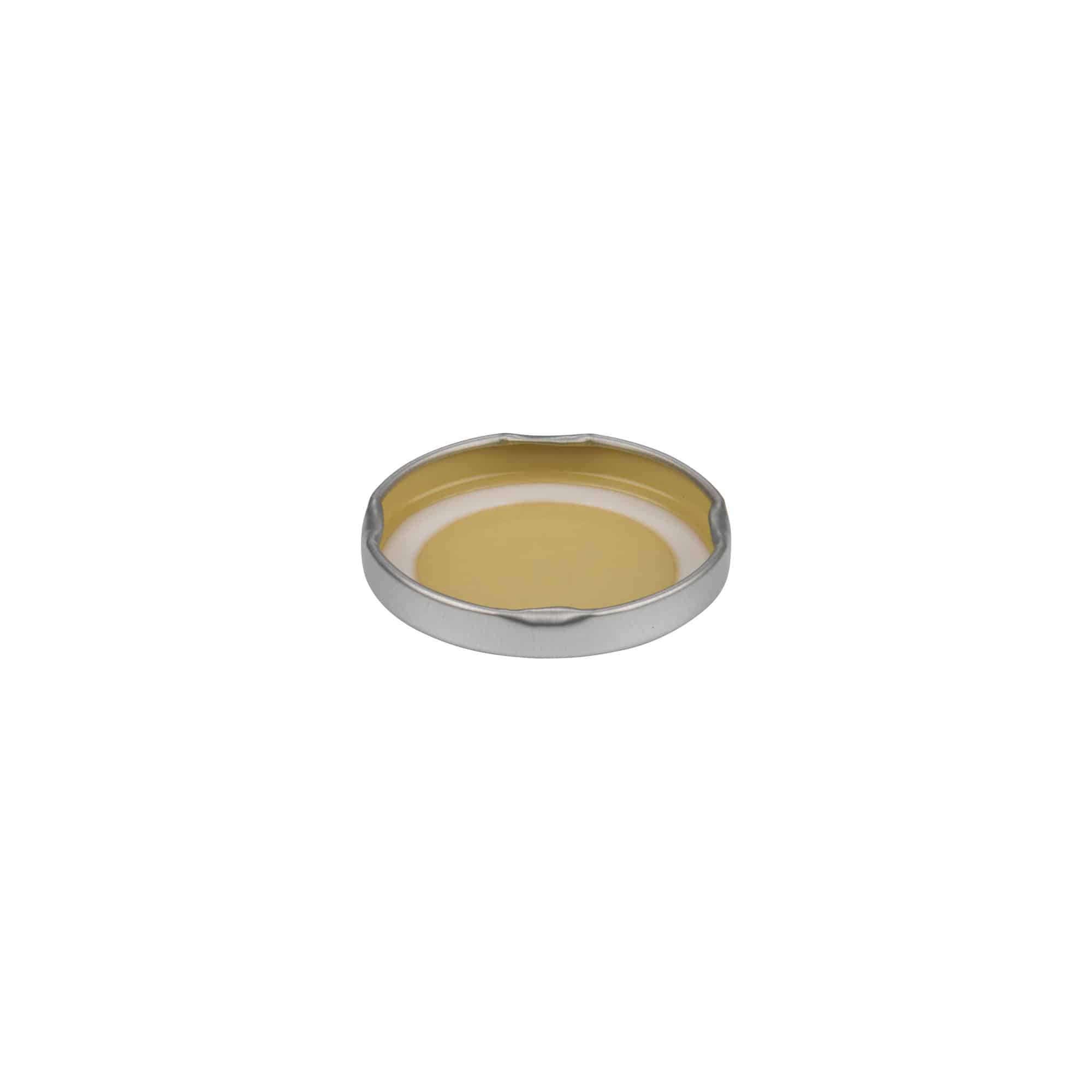 Tappo Twist-Off, banda stagnata, argento, per imboccatura: TO 48