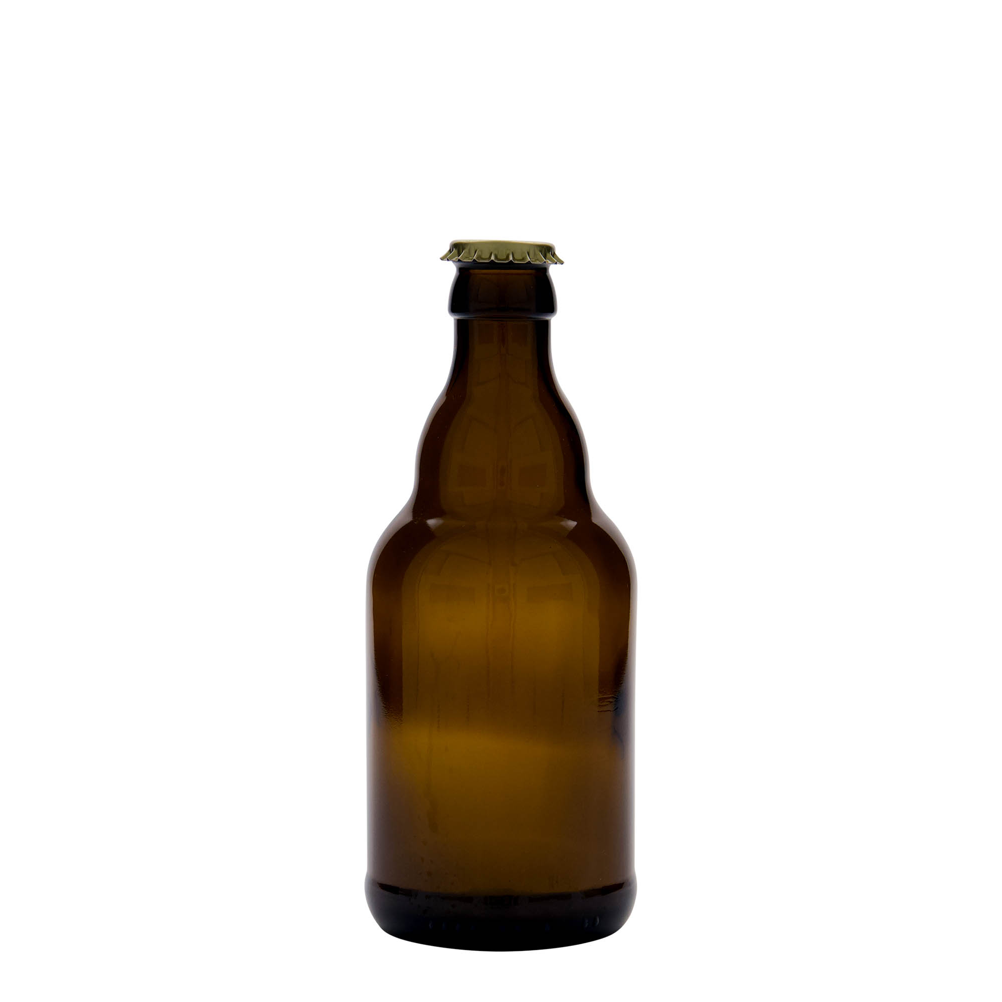 330 ml Bottiglia da birra 'Steinie', vetro, marrone, imboccatura: tappo a corona