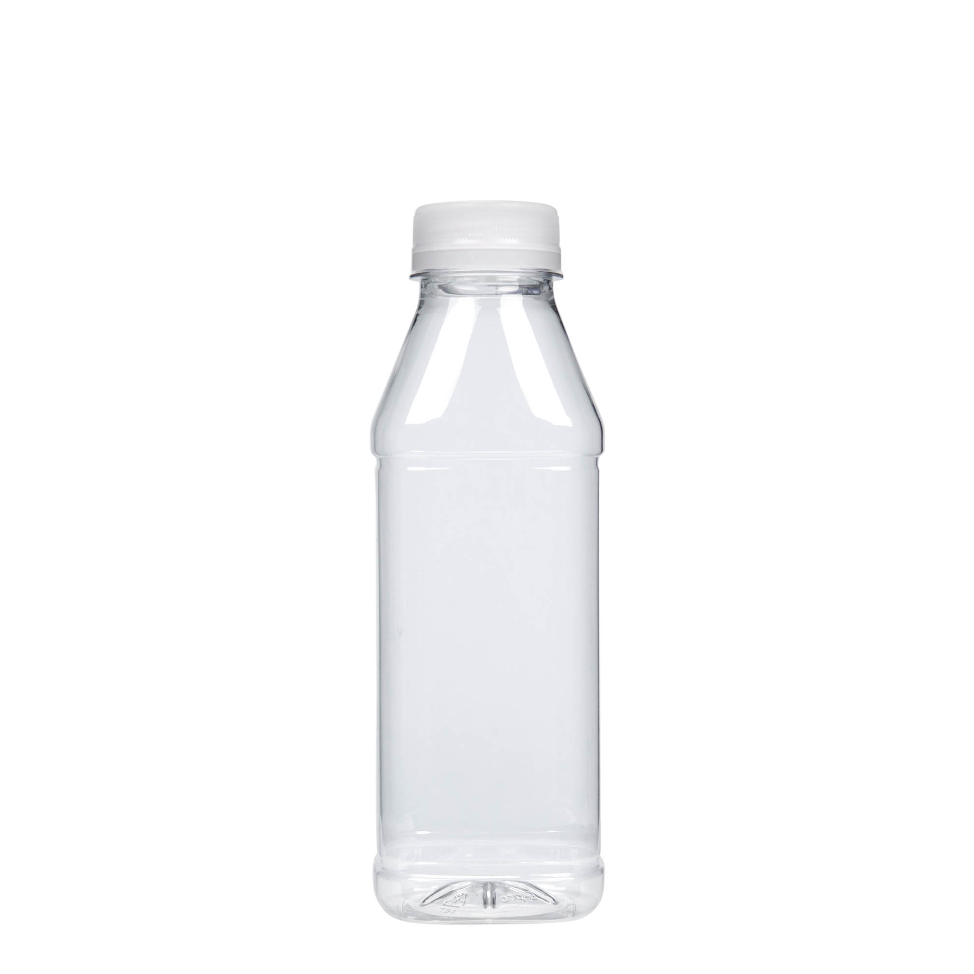 Bottiglia PET 500 ml 'Milk and Juice Carré', quadrata, plastica, bocca: 38 mm Bottiglia PET 500 ml 'Milk and Juice Carré', quadrata, plastica, bocca: 38 mm