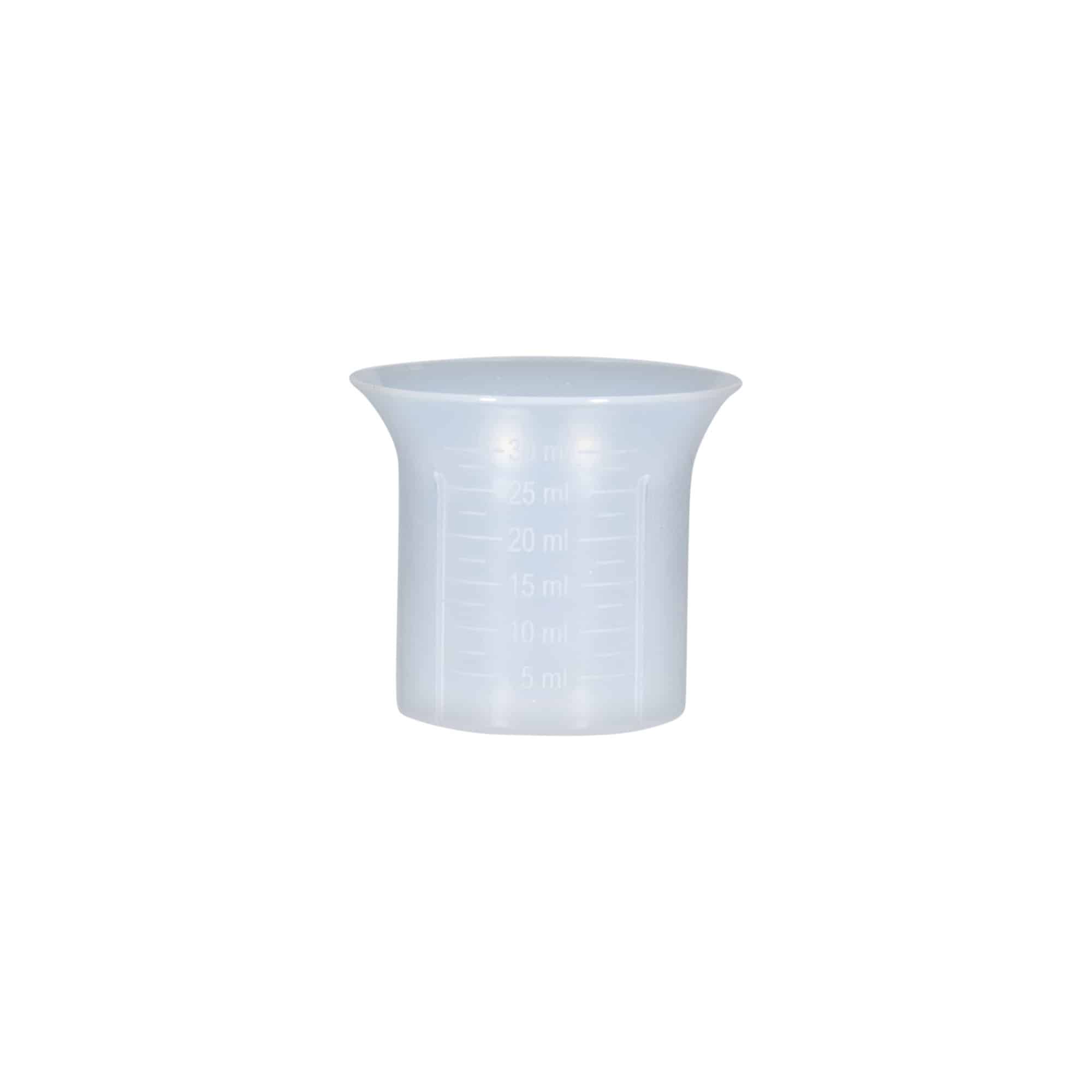 Bicchiere dosatore 5-30 ml, plastica PP