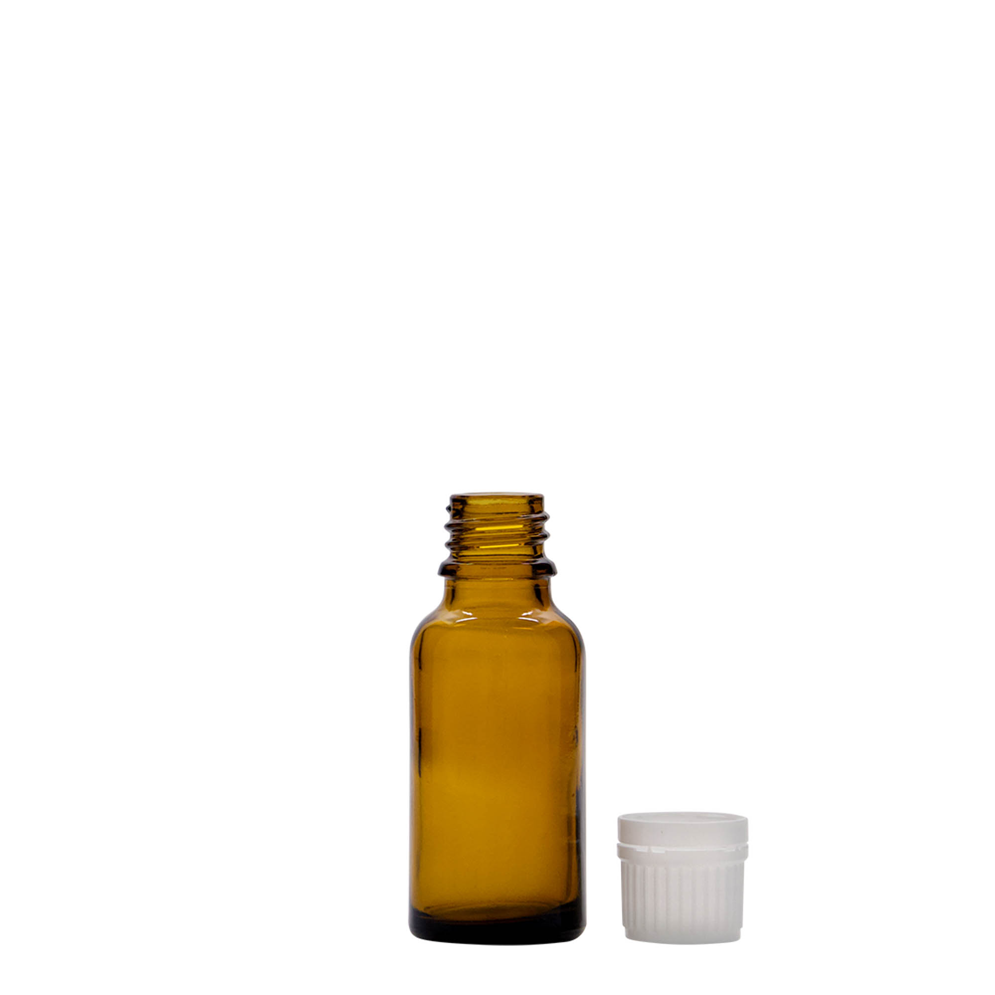 20 ml flacone medico, vetro marrone, bocca: DIN 18