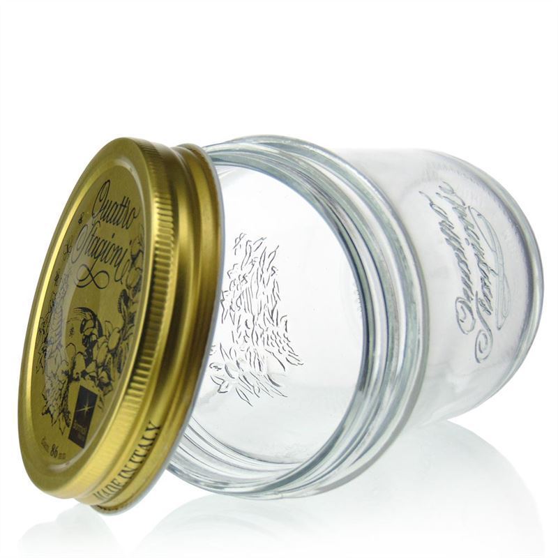 320 ml barattolo a caduta 'Quattro Stagioni', bocca: chiusura a vite 320 ml barattolo a caduta 'Quattro Stagioni', bocca: chiusura a vite