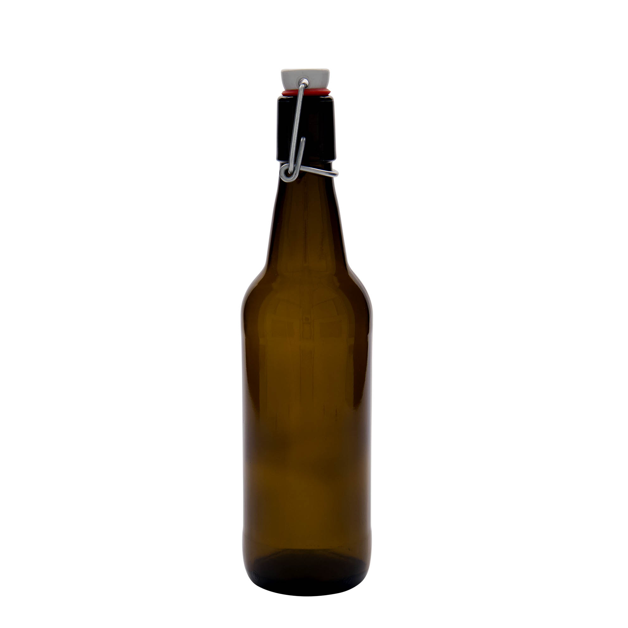 Bottiglia di birra 500 ml, vetro, marrone, bocca: chiusura a leva Bottiglia di birra 500 ml, vetro, marrone, bocca: chiusura a leva