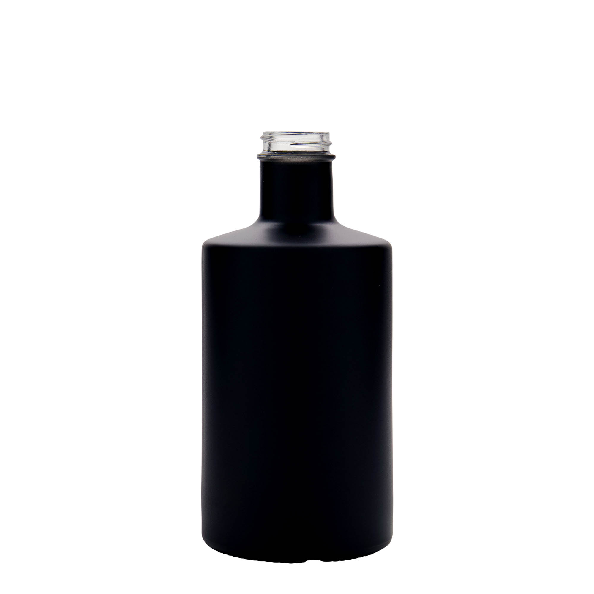 Bottiglia di vetro da 500 ml 'Caroline', nera, bocca: GPI 33