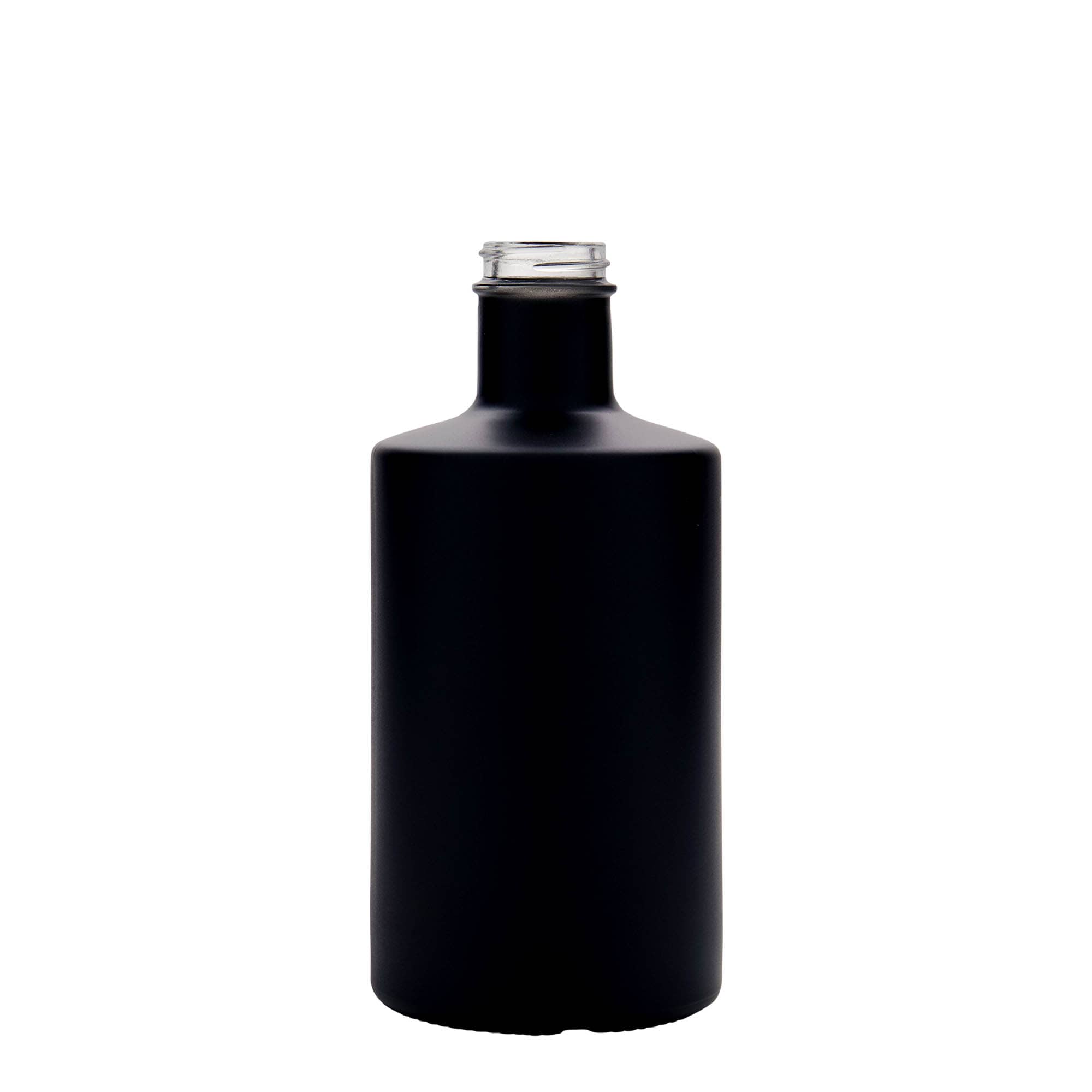 Bottiglia di vetro da 500 ml 'Caroline', nera, bocca: GPI 33 Bottiglia di vetro da 500 ml 'Caroline', nera, bocca: GPI 33