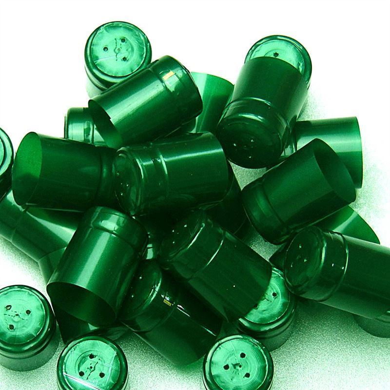 Capsula termoretraibile 32x41, plastica PVC, verde smaragad