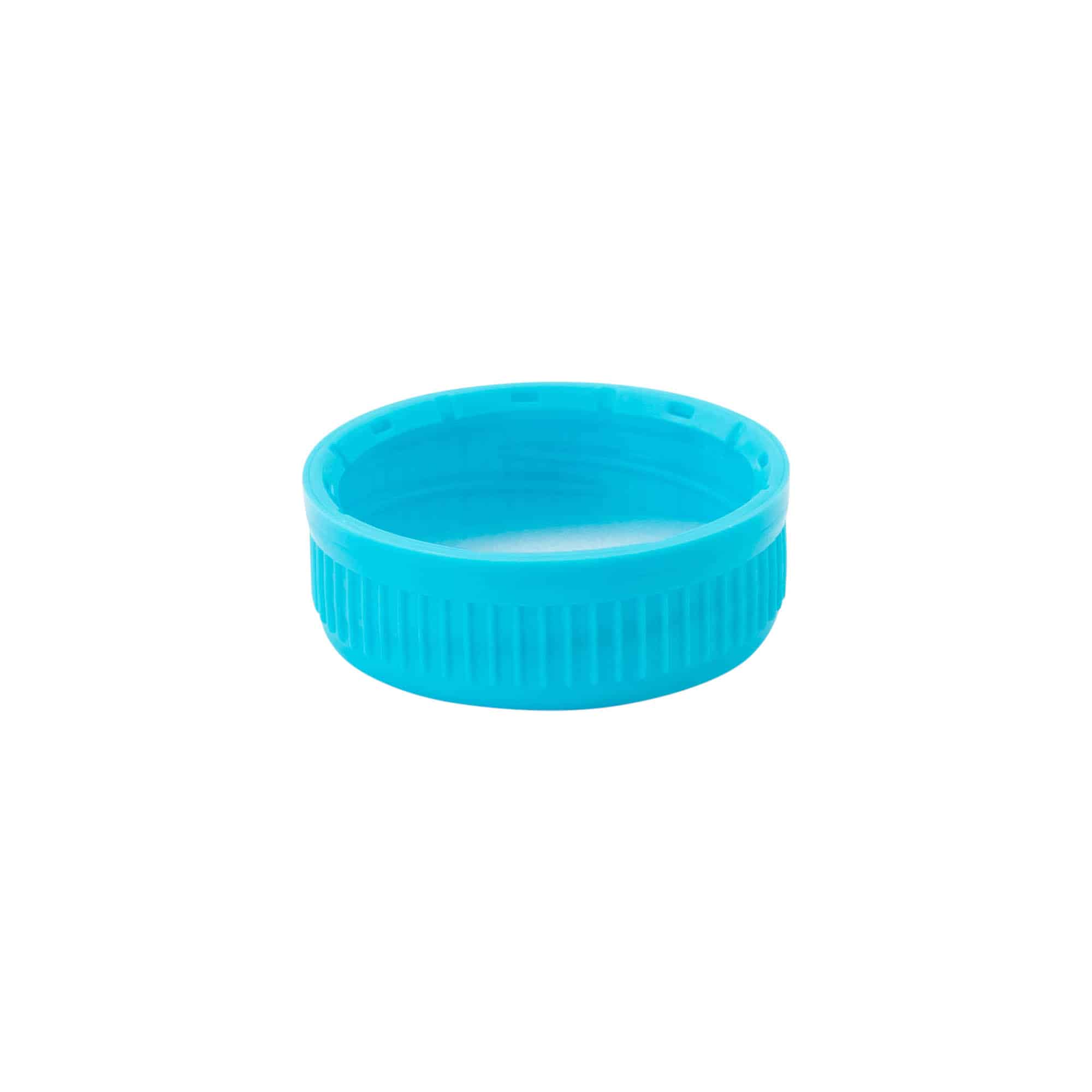 Tappo a vite 40mm, plastica PE, azzurro
