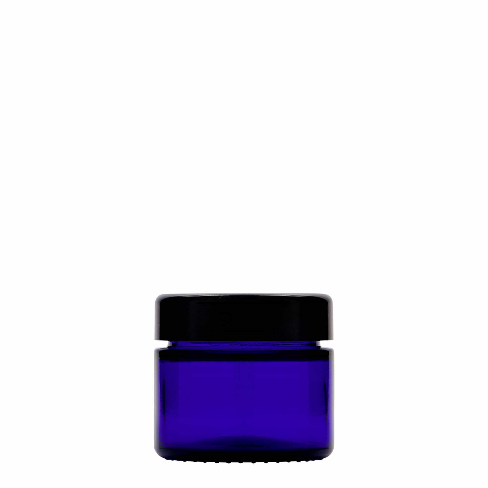 50 ml Vasetto 'Blue Edition', vetro, blu reale, bocca: chiusura a vite