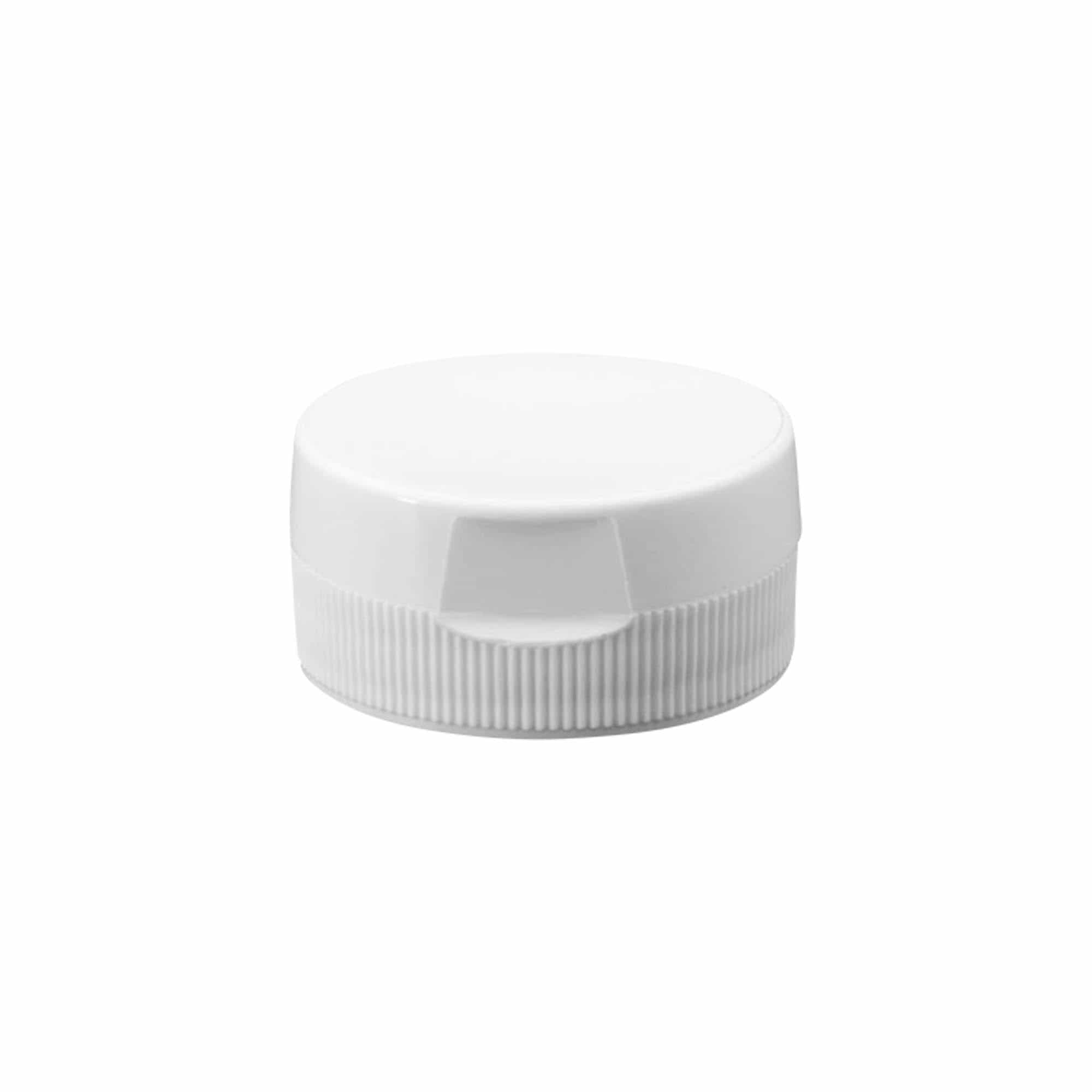 Tappo a vite con cerniera Flip-Top, plastica PP, bianco, per imboccatura: GPI 38/400 Tappo a vite con cerniera Flip-Top, plastica PP, bianco, per imboccatura: GPI 38/400