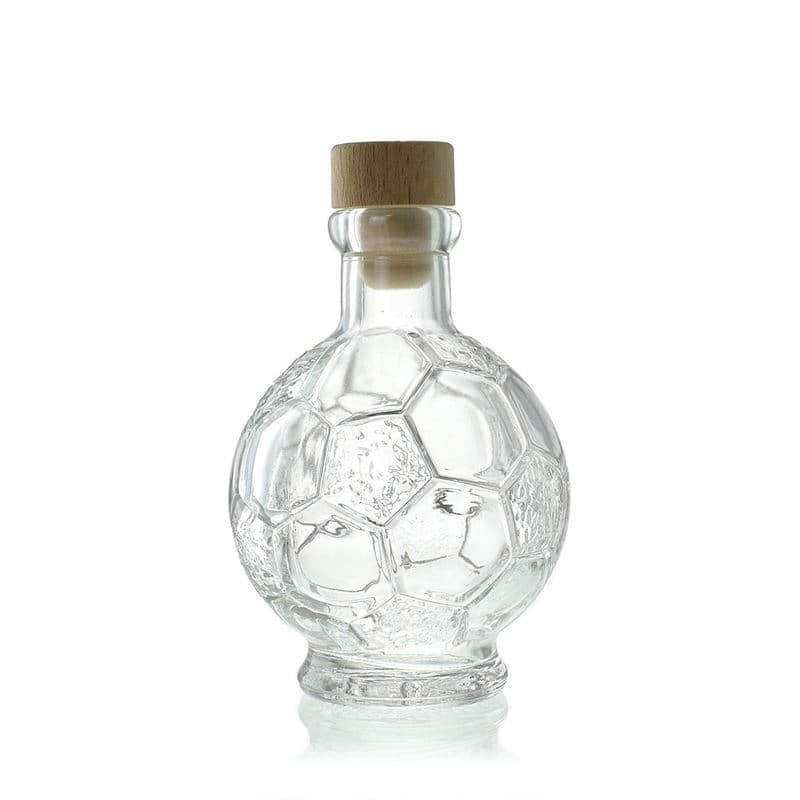 200 ml Bottiglia di vetro 'Football', imboccatura: fascetta 200 ml Bottiglia di vetro 'Football', imboccatura: fascetta