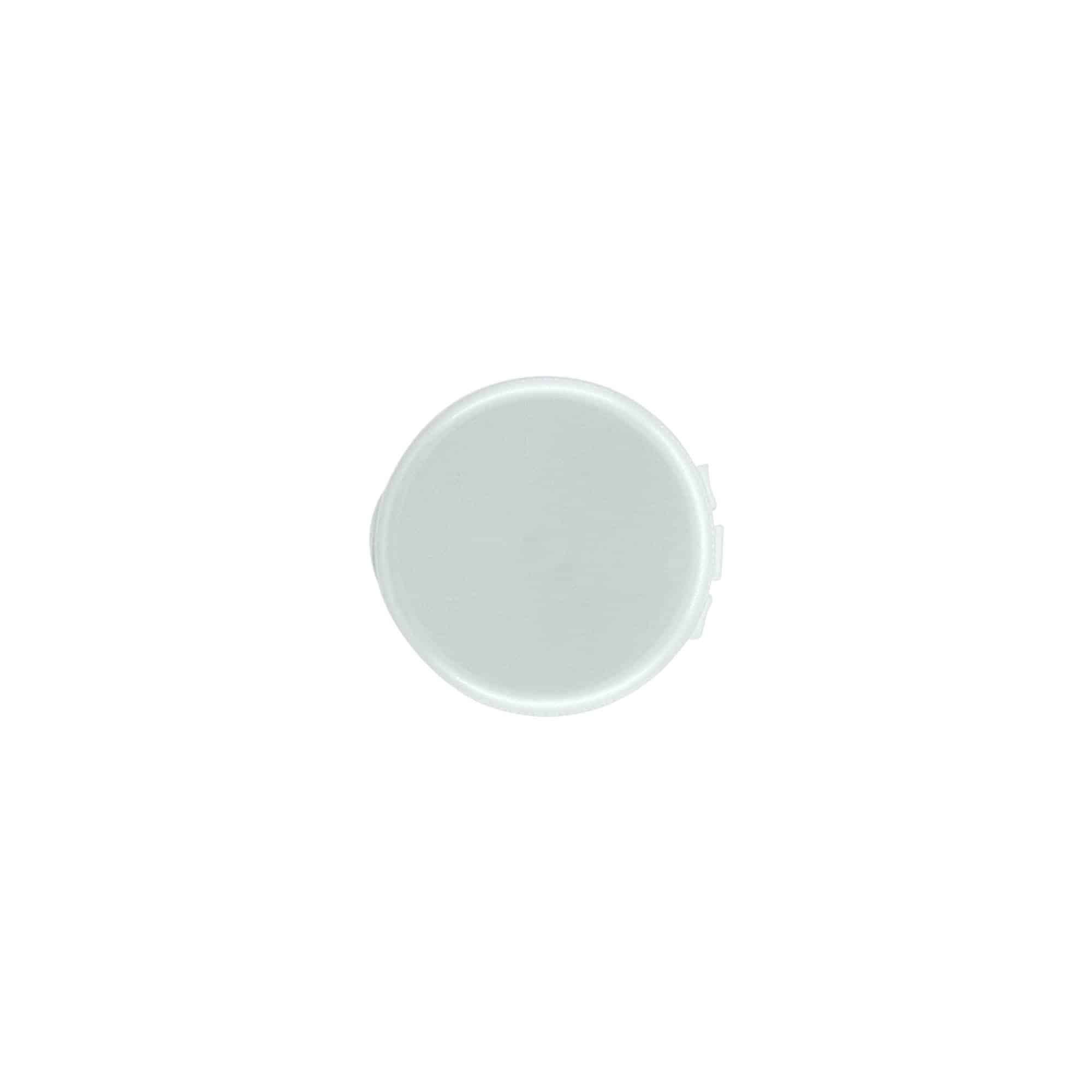 Tappo a vite con cerniera Flip-Top, plastica PP, argento, per imboccatura: 24/410
