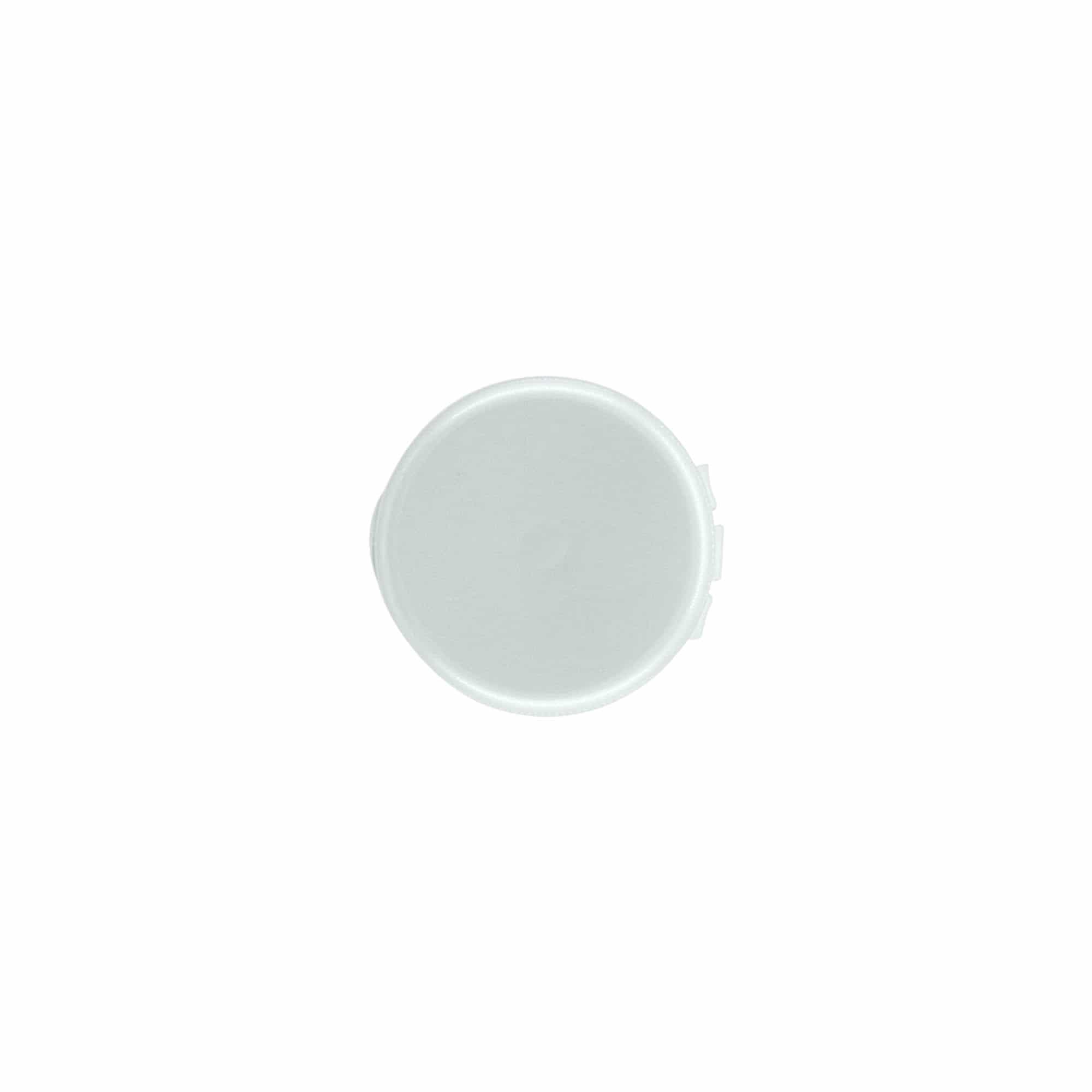 Tappo a vite con cerniera a ribalta, plastica PP, argento, per bocca: 24/410