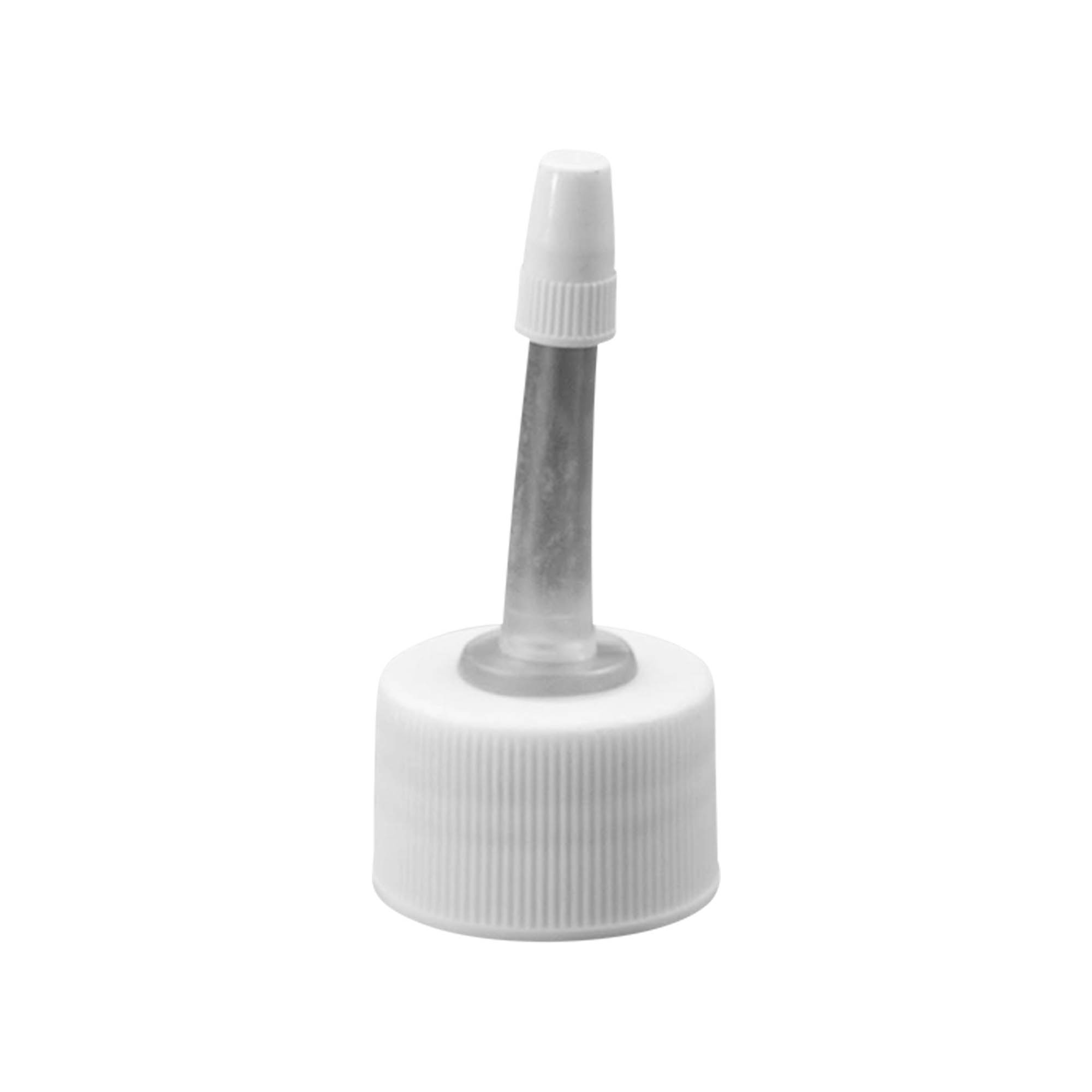 Chiusura a vite con applicatore, plastica PP, bianco, per bocca: 24/410