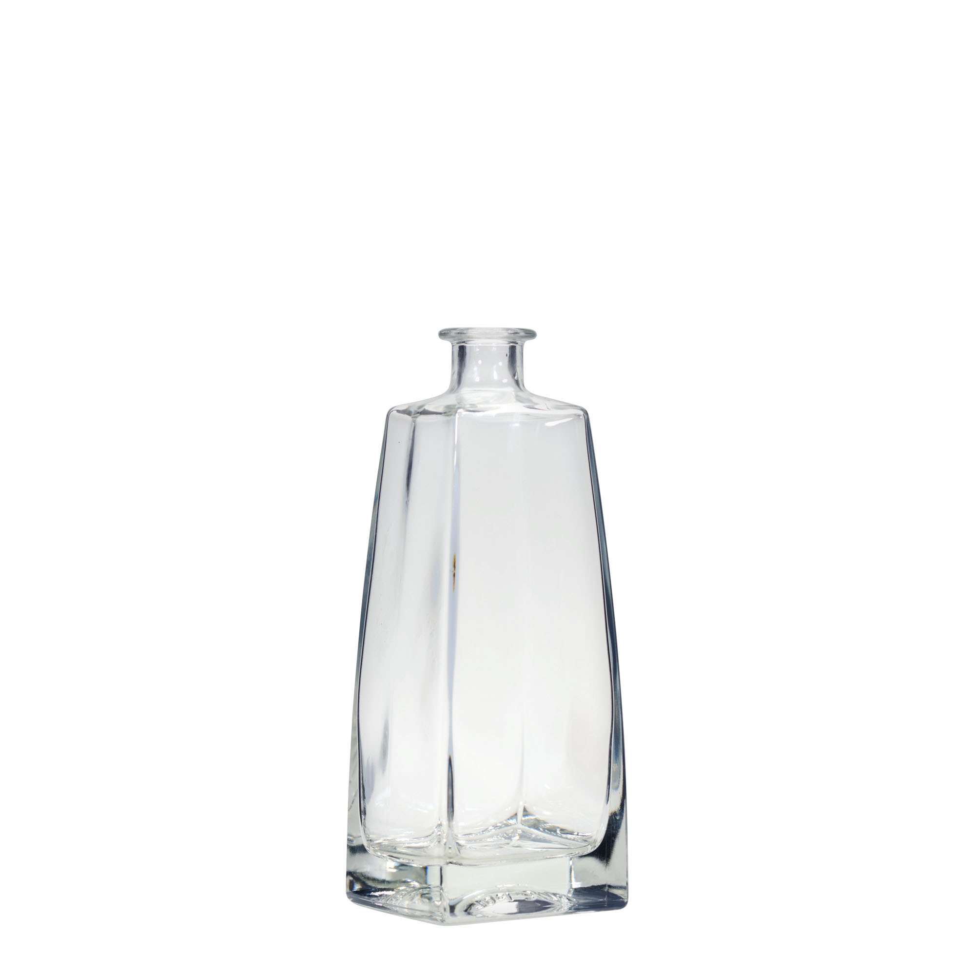 Bottiglia di vetro da 700 ml 'Timmy', rettangolare, bocca: sughero Bottiglia di vetro da 700 ml 'Timmy', rettangolare, bocca: sughero
