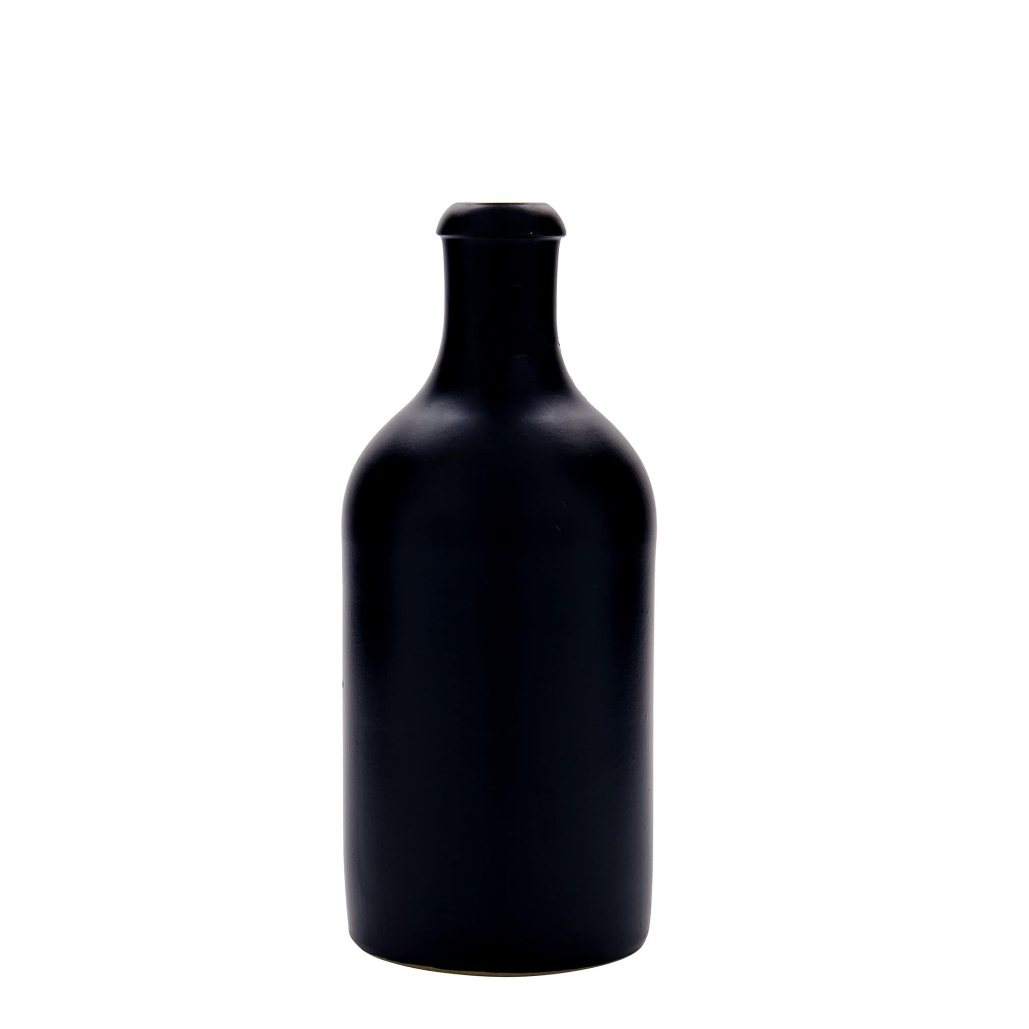 Boccale da 500 ml, gres, nero, bocca: chiusura a leva