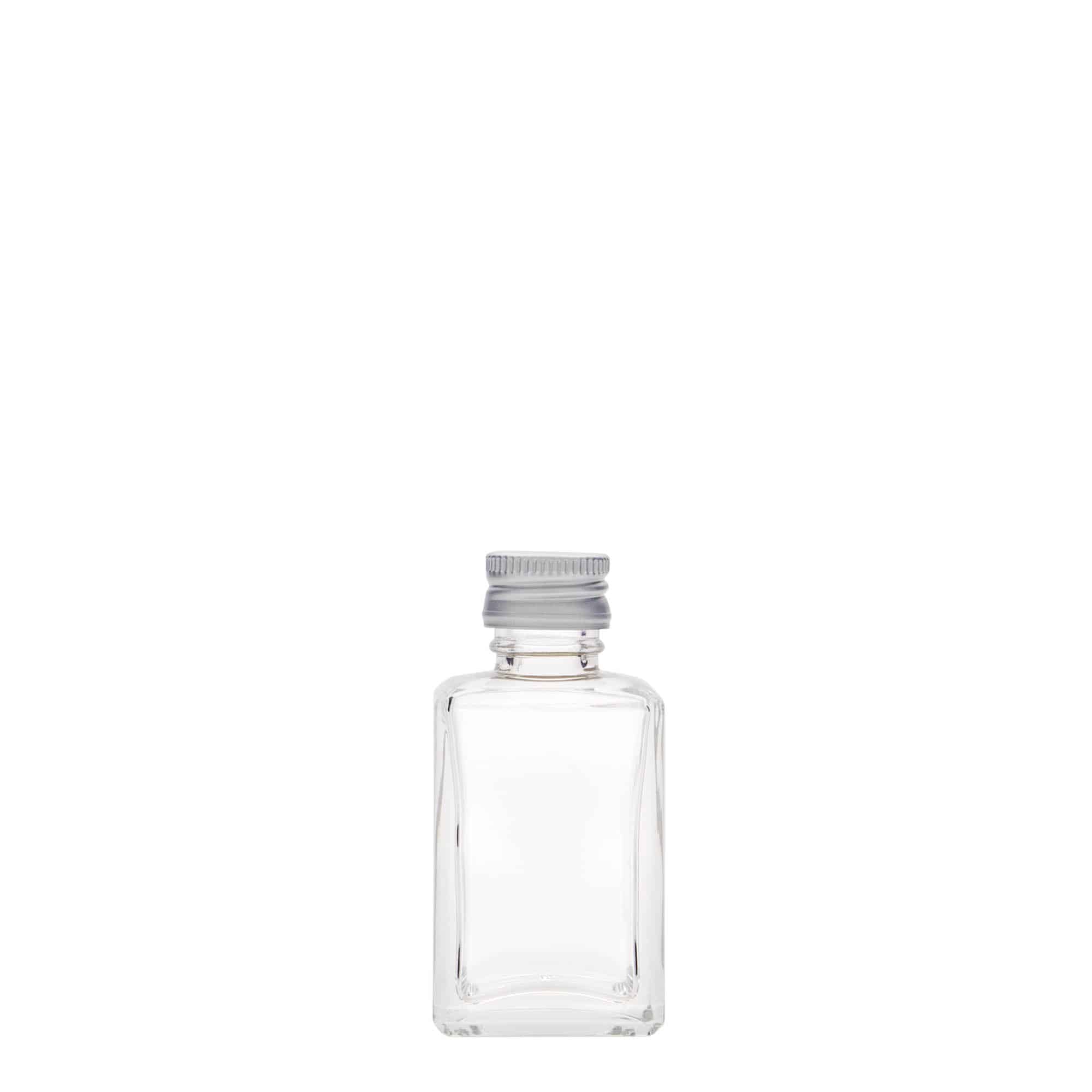 30 ml Bottiglia di vetro 'Tamme', quadrata, vetro, imboccatura: PP 18