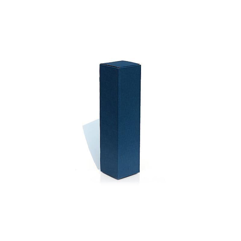 Scatola portabottiglie 'Onda', rettangolare, cartone, blu