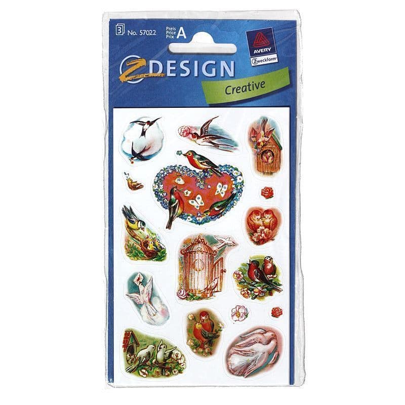 Adesivi 'Colombe', carta, multicolore