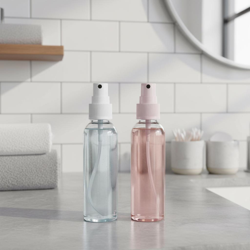 Tappo a vite con nebulizzatore spray, plastica PP, nero, per bocca: 24/410