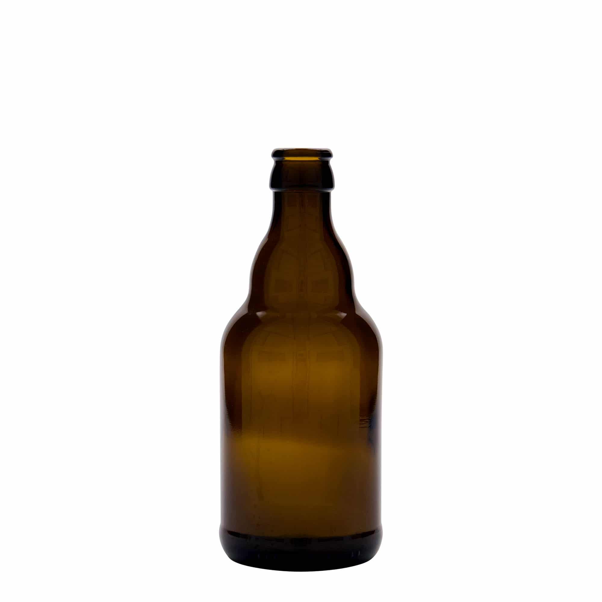330 ml Bottiglia da birra 'Steinie', vetro, marrone, imboccatura: tappo a corona 330 ml Bottiglia da birra 'Steinie', vetro, marrone, imboccatura: tappo a corona