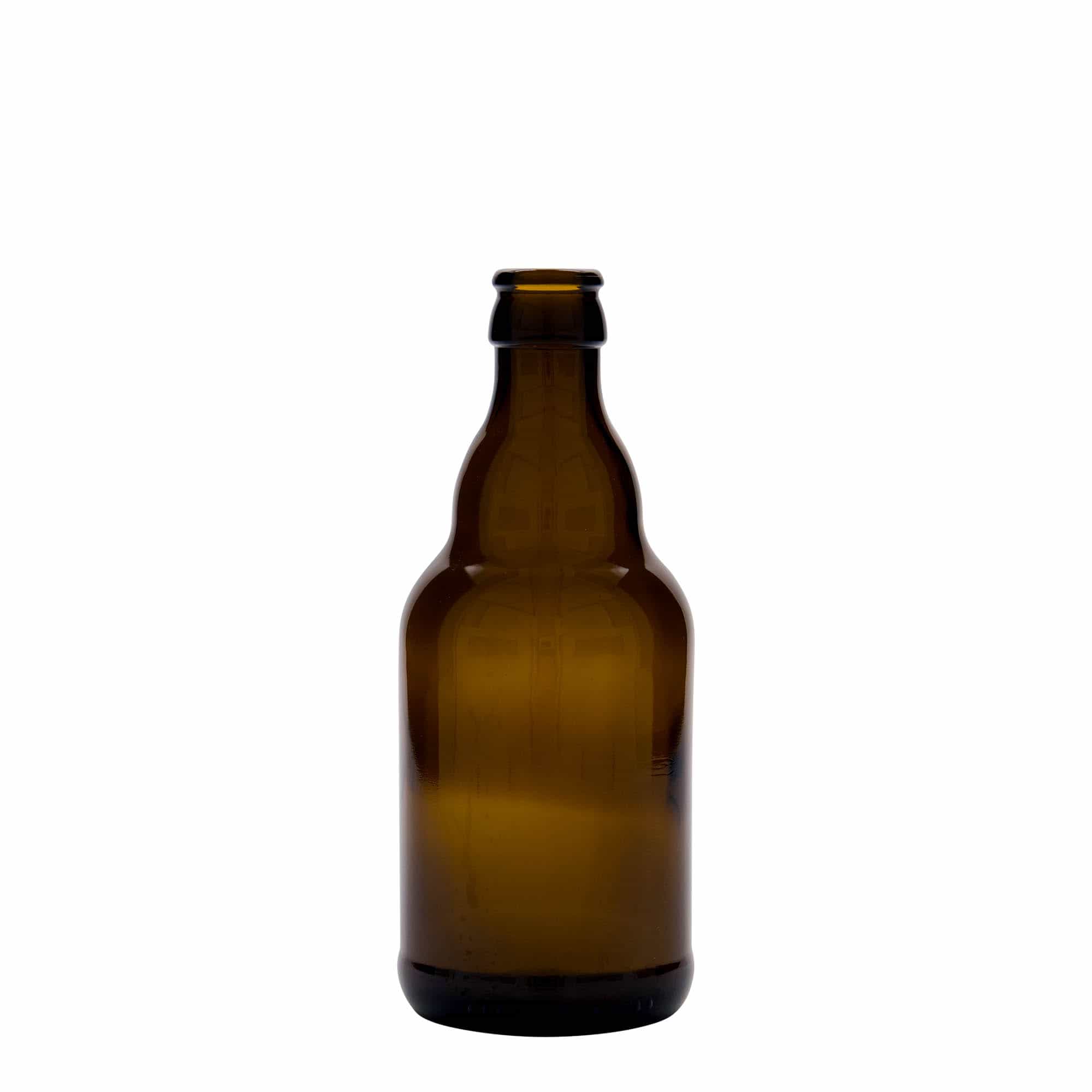 Bottiglia di birra da 330 ml 'Steinie', vetro, marrone, bocca: tappo corona