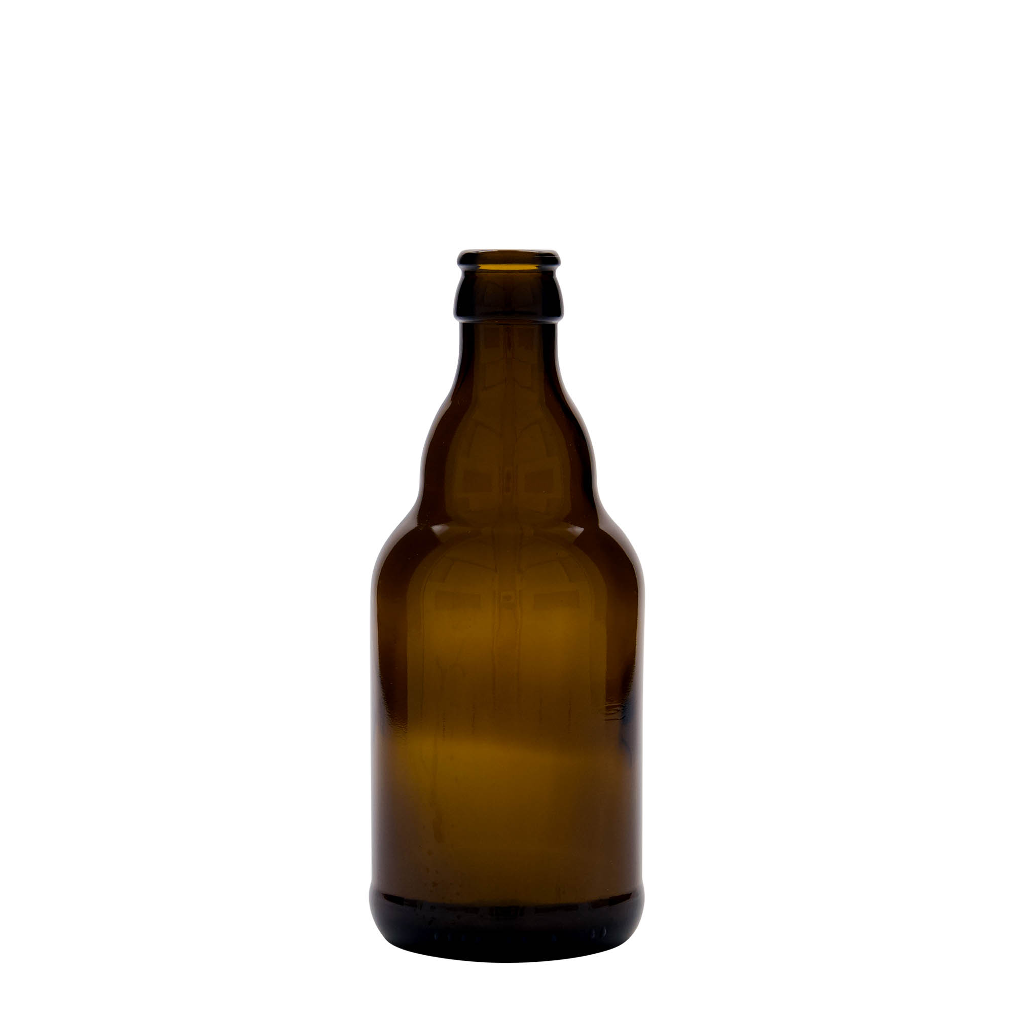 Bottiglia di birra da 330 ml 'Steinie', vetro, marrone, bocca: tappo corona