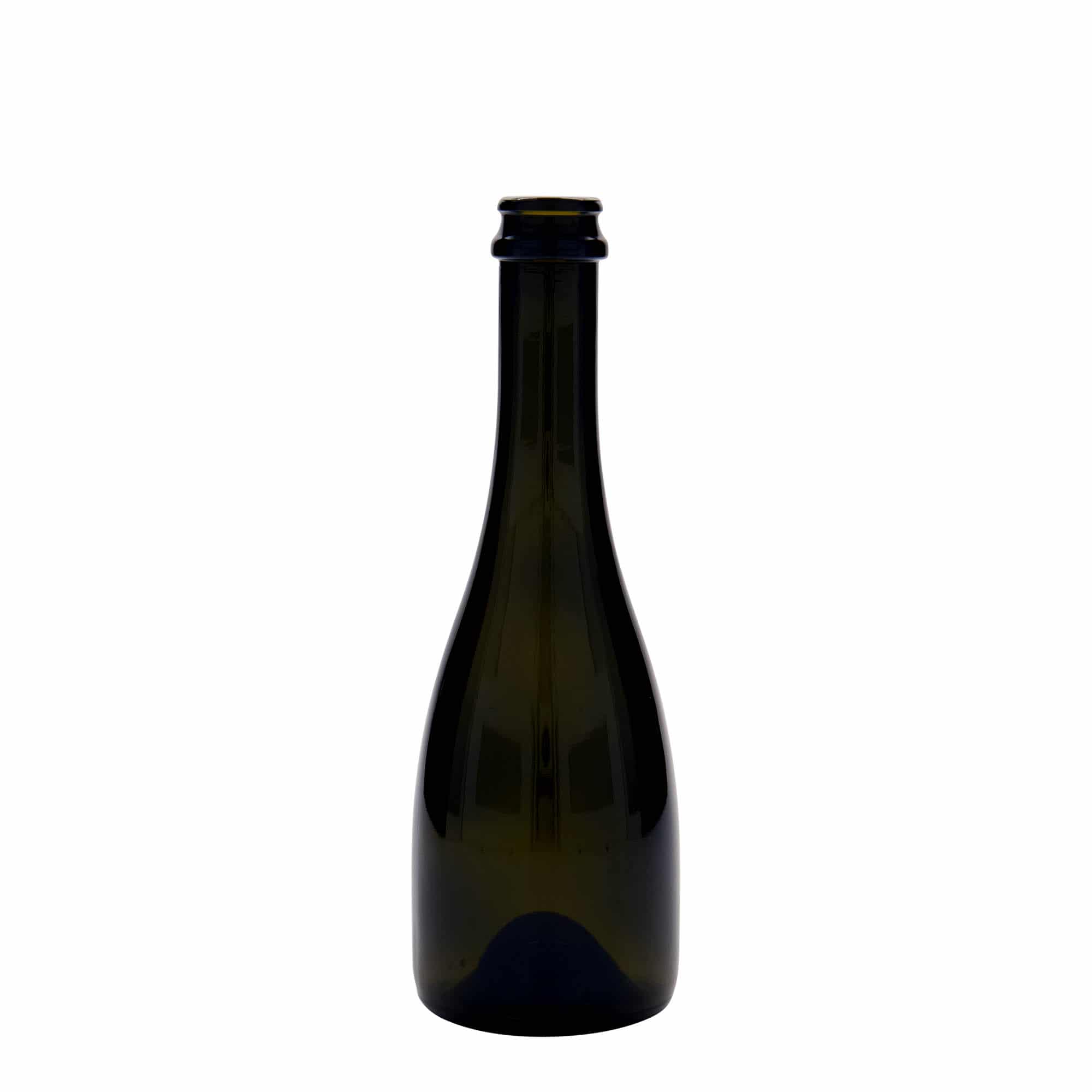 Bottiglia da 330 ml per birra/spumante 'Tosca', vetro, verde antico, bocca: tappo corona