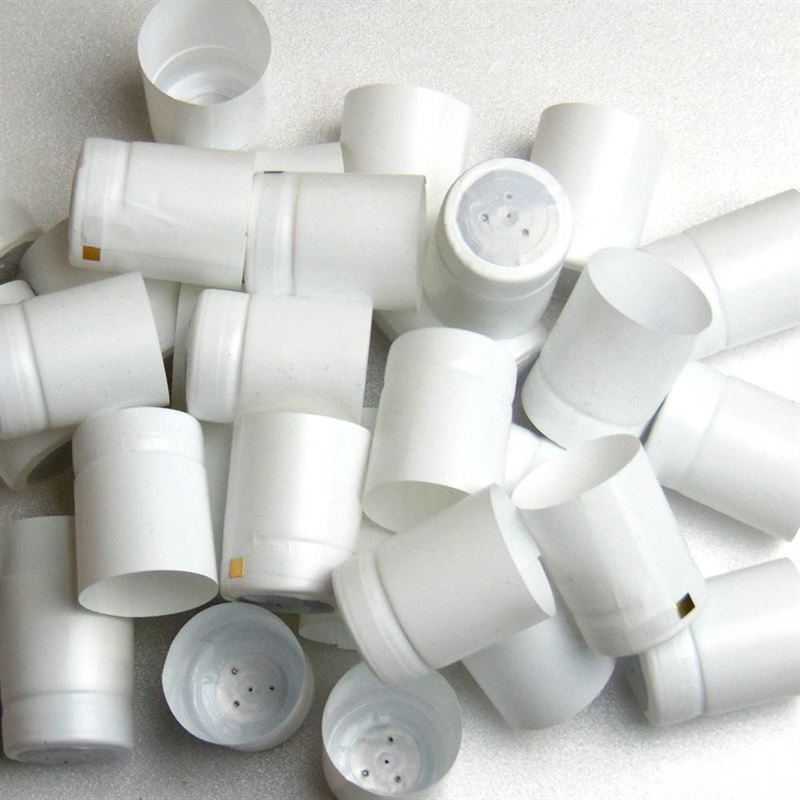 Capsula termoretraibile 32x41, plastica PVC, bianca Capsula termoretraibile 32x41, plastica PVC, bianca