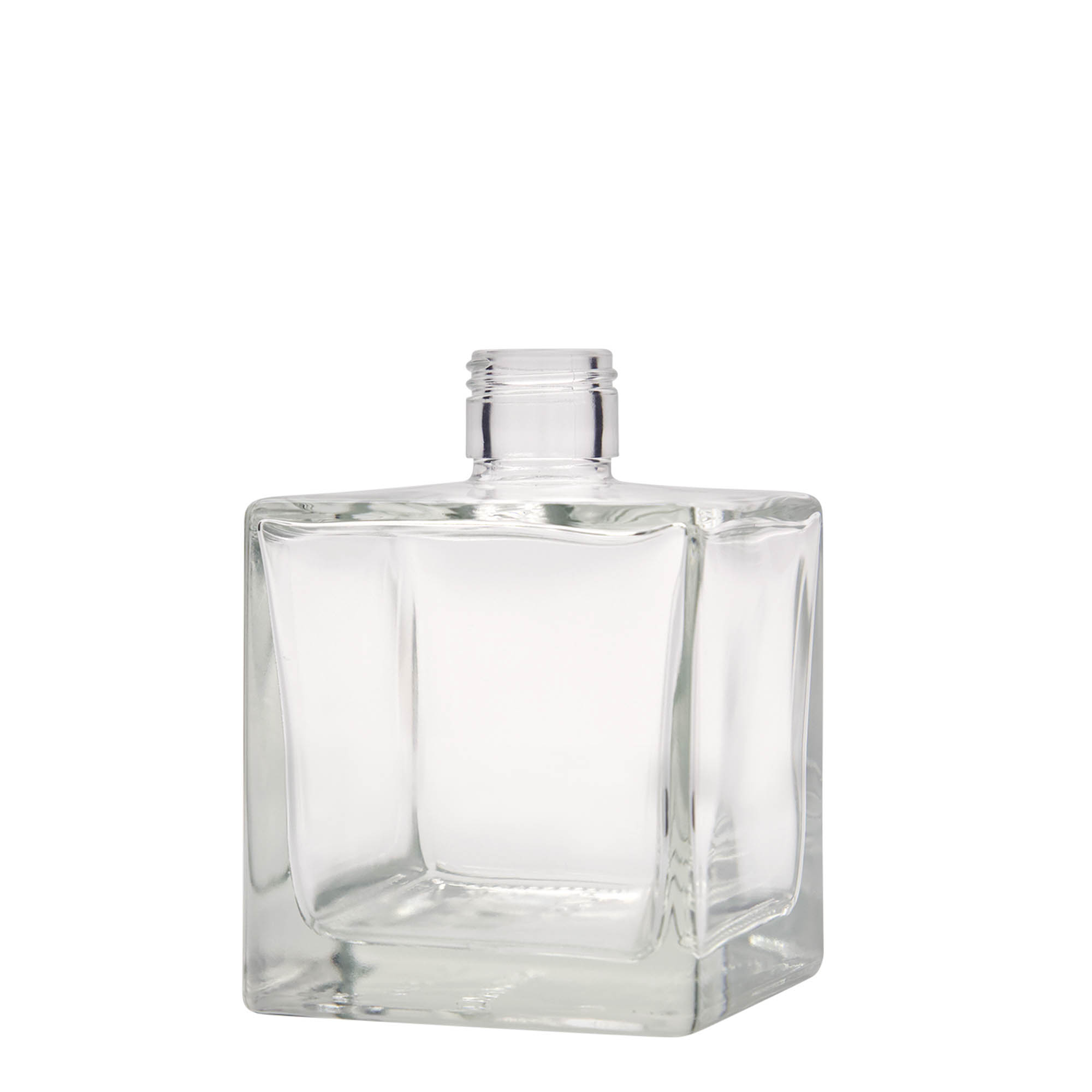 Bottiglia di vetro da 500 ml 'Cube', quadrata, bocca: PP 31,5 Bottiglia di vetro da 500 ml 'Cube', quadrata, bocca: PP 31,5