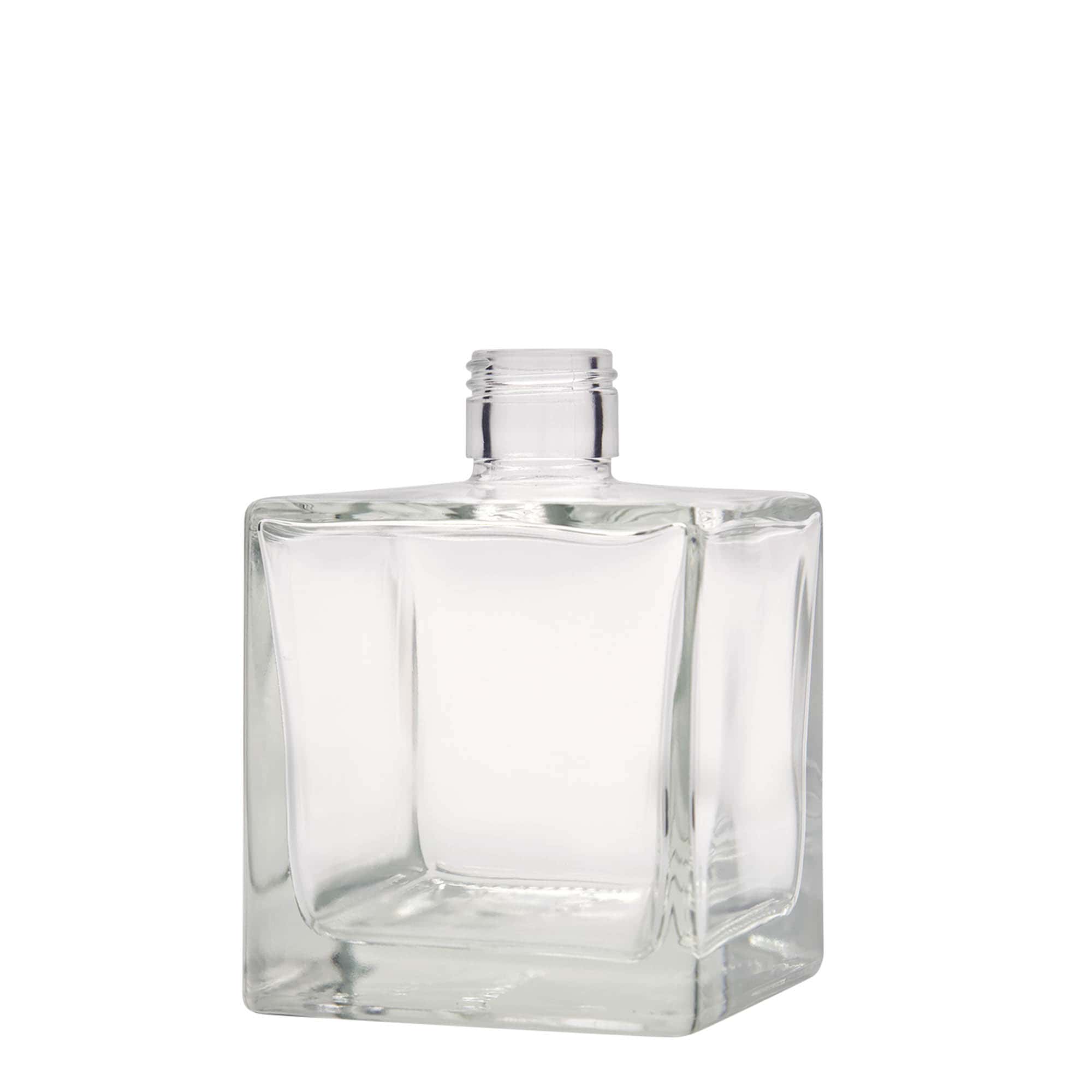 Bottiglia di vetro da 500 ml 'Cube', quadrata, bocca: PP 31,5 Bottiglia di vetro da 500 ml 'Cube', quadrata, bocca: PP 31,5