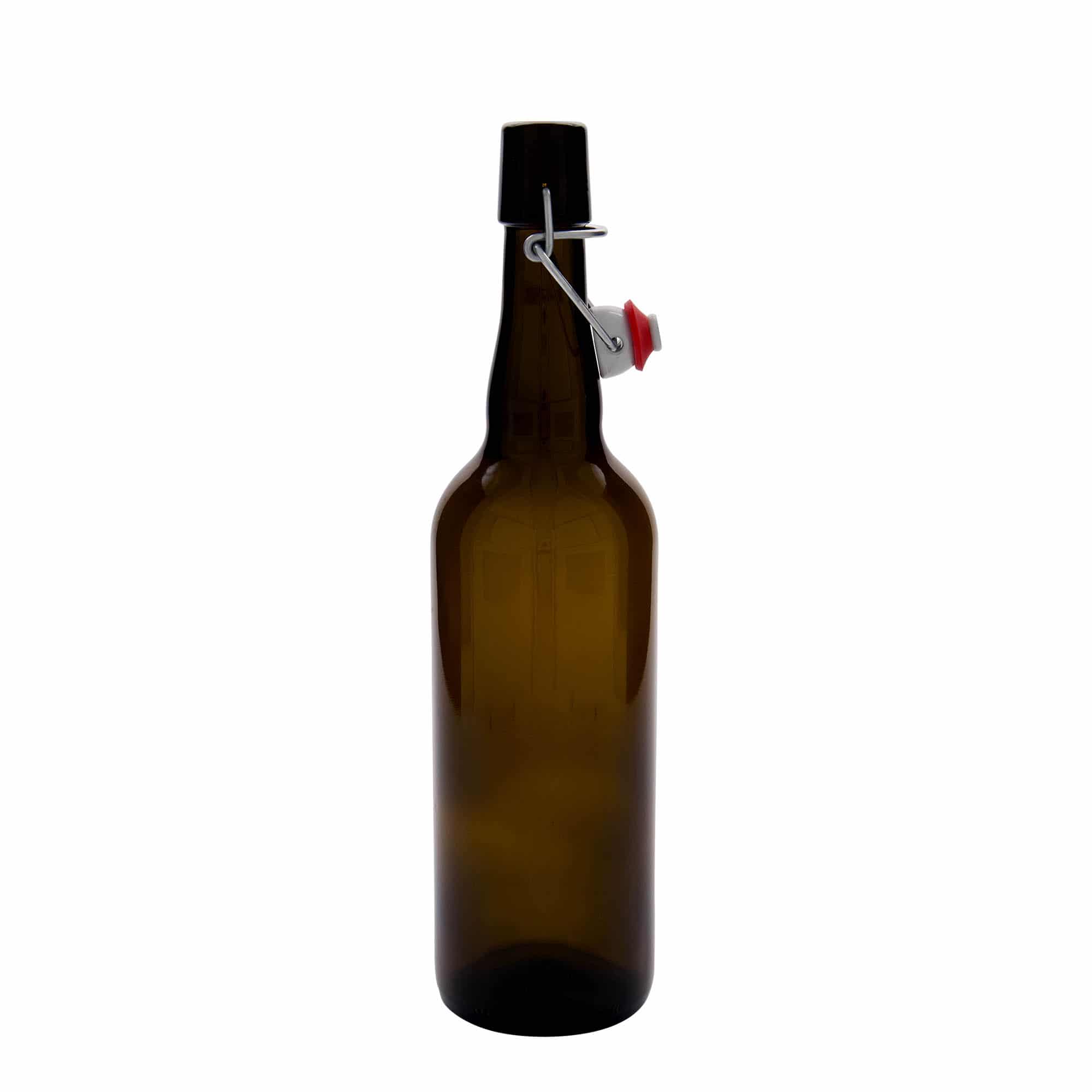 750 ml Bottiglia da birra Belga, vetro, marrone, imboccatura: tappo meccanico