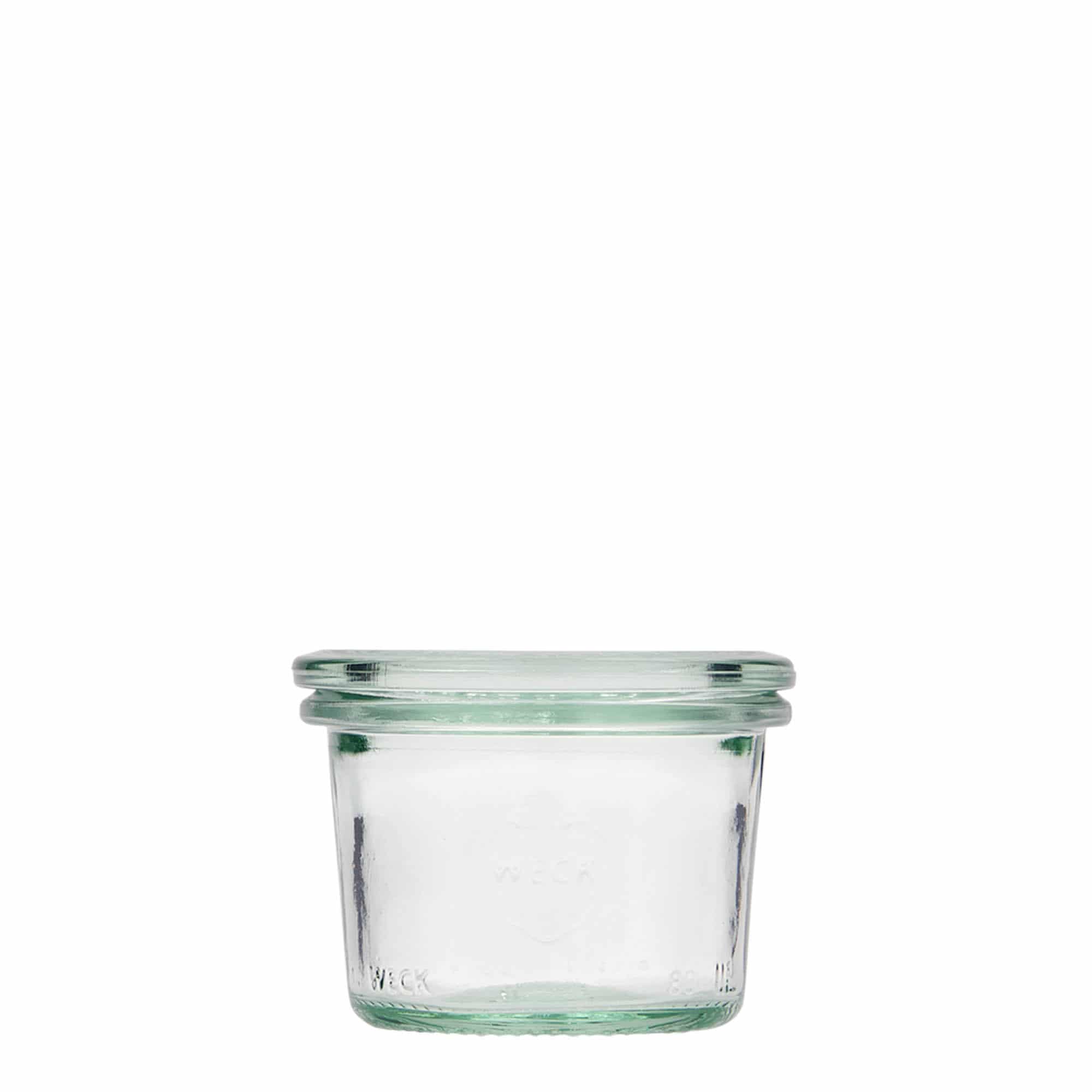 12x 80 ml vaso WECK a bocca larga con coperchio in vetro RR 60