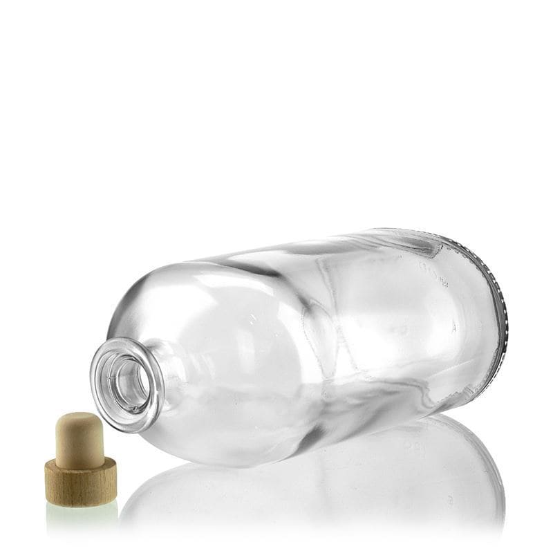 1.000 ml Bottiglia di vetro 'Ei', ovale, imboccatura: fascetta 1.000 ml Bottiglia di vetro 'Ei', ovale, imboccatura: fascetta