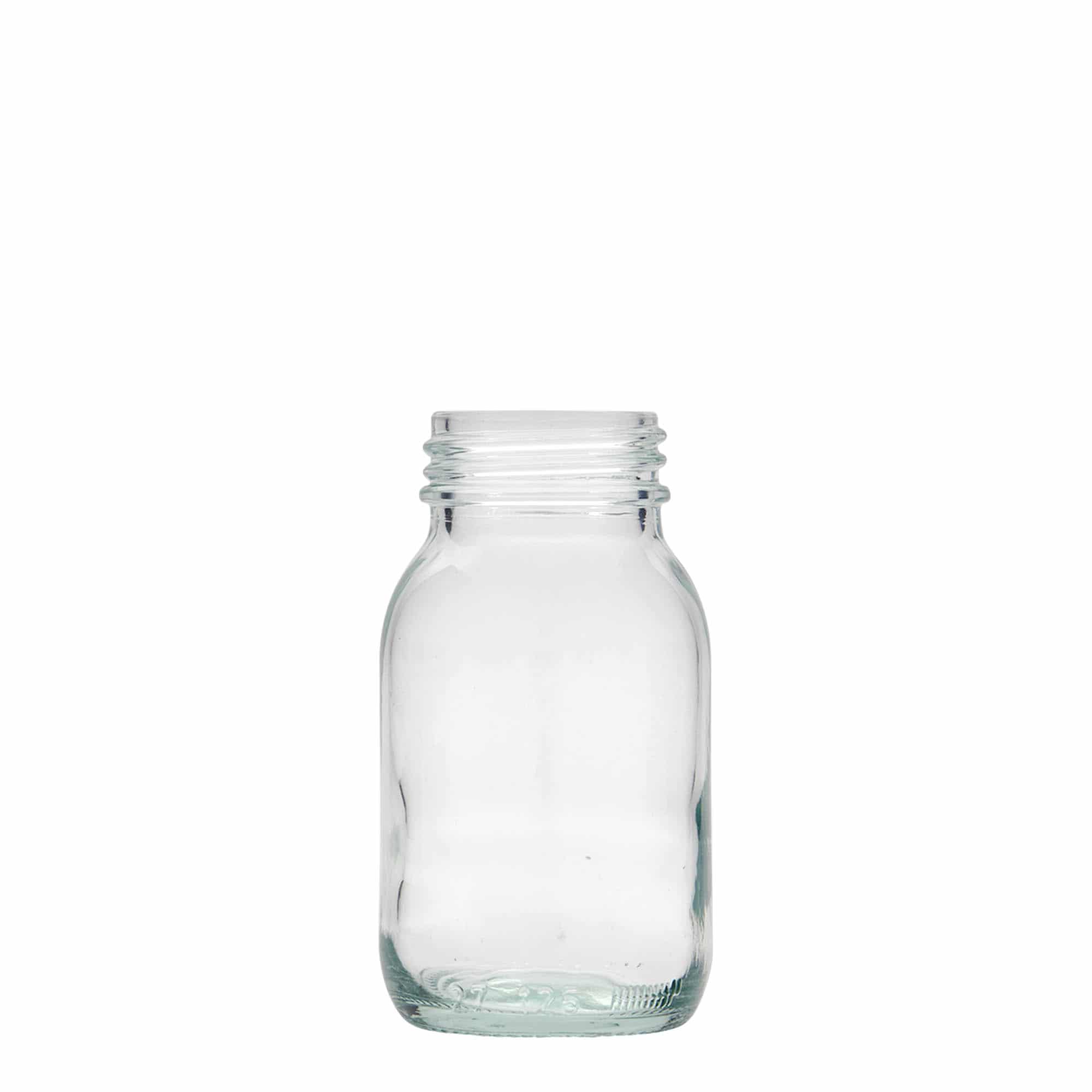 125 ml Vasetto di vetro a bocca larga, imboccatura: DIN 40 125 ml Vasetto di vetro a bocca larga, imboccatura: DIN 40
