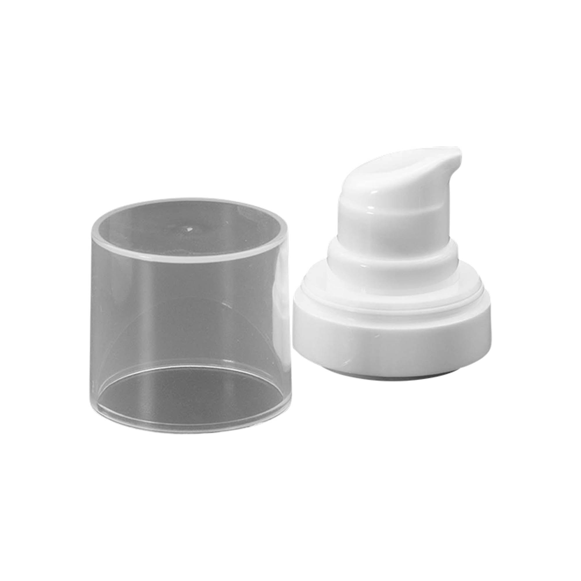 Testa pompa dispenser airless 'Micro', plastica PP, bianca Testa pompa dispenser airless 'Micro', plastica PP, bianca