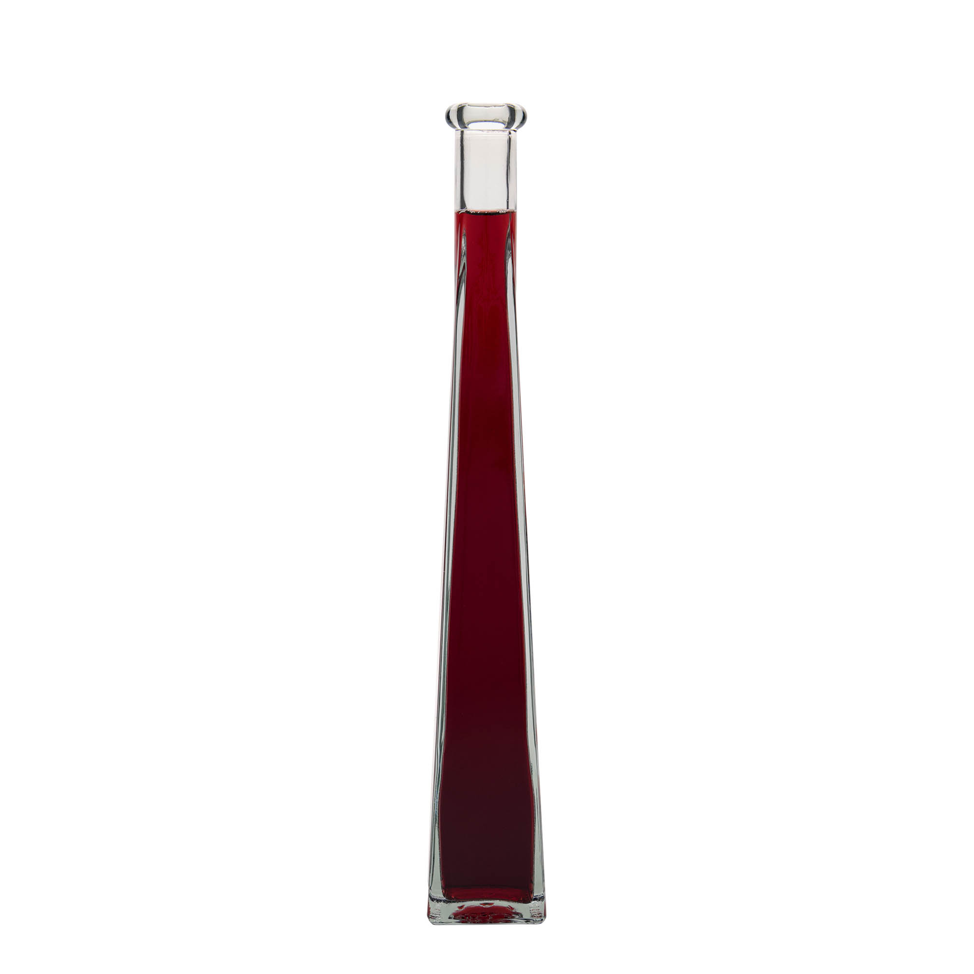 Bottiglia di vetro da 200 ml 'Dama Quadrato', quadrata, bocca: tappo di sughero Bottiglia di vetro da 200 ml 'Dama Quadrato', quadrata, bocca: tappo di sughero