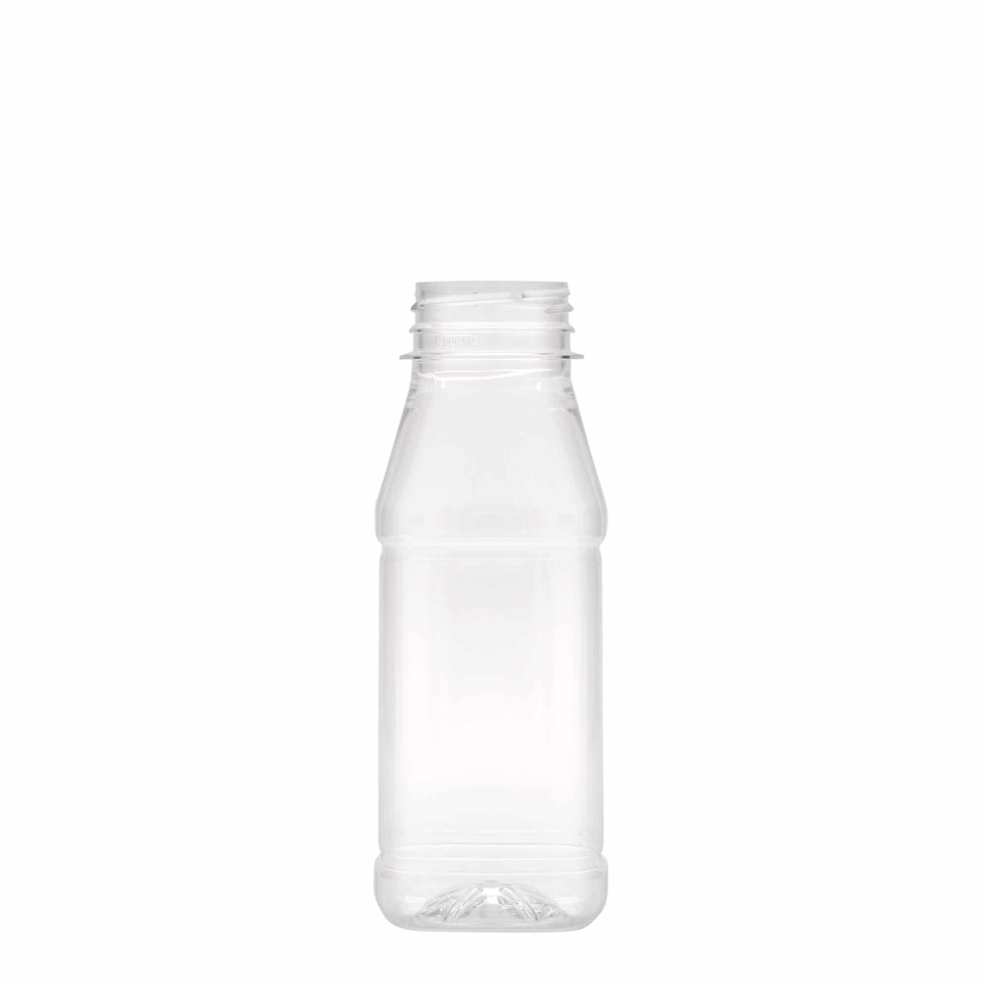 250 ml Bottiglia PET 'Milk and Juice Carré', quadrata, plastica, imboccatura: 38 mm 250 ml Bottiglia PET 'Milk and Juice Carré', quadrata, plastica, imboccatura: 38 mm