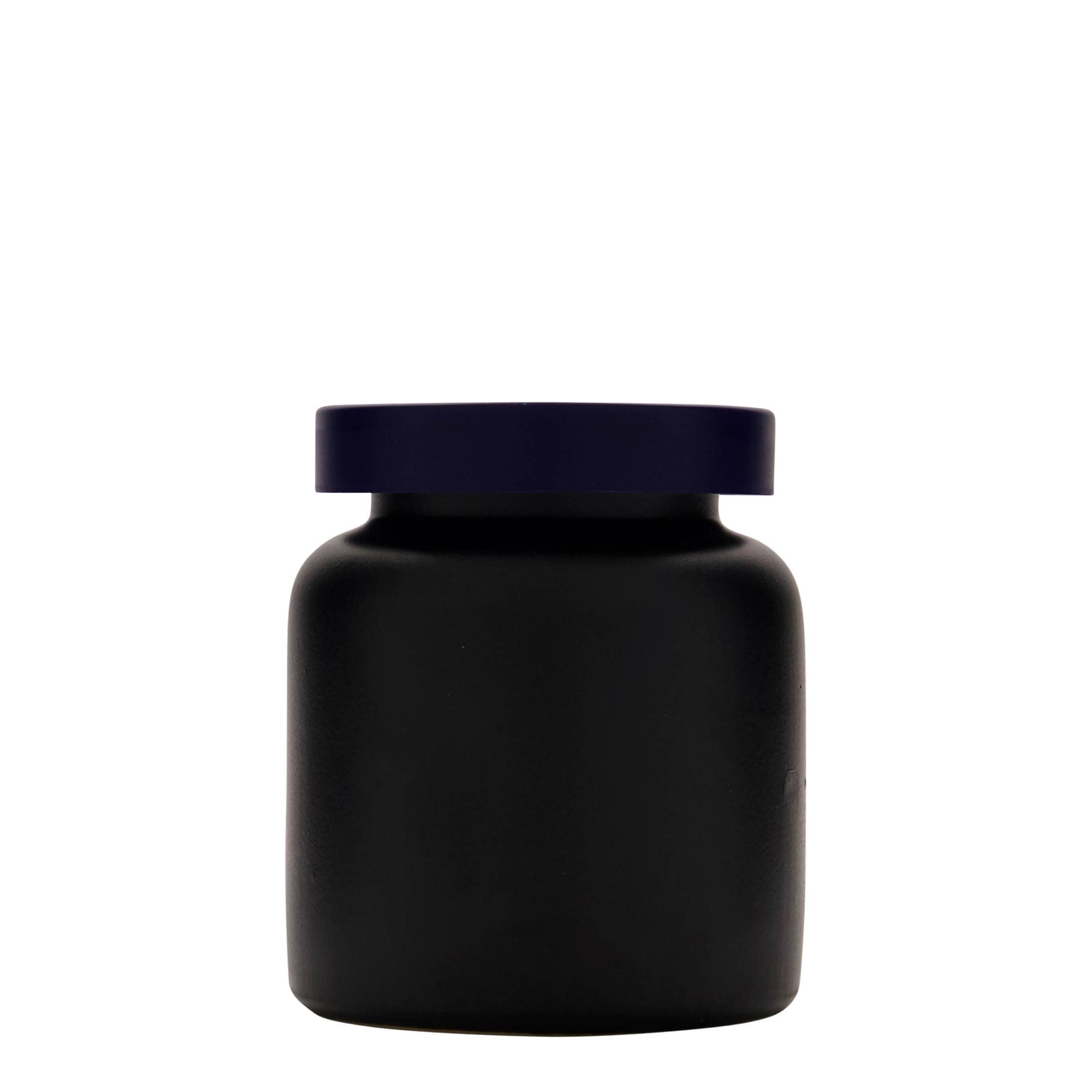 270 ml Vasetto in ceramica/grès, nero, imboccatura: coperchio a calotta