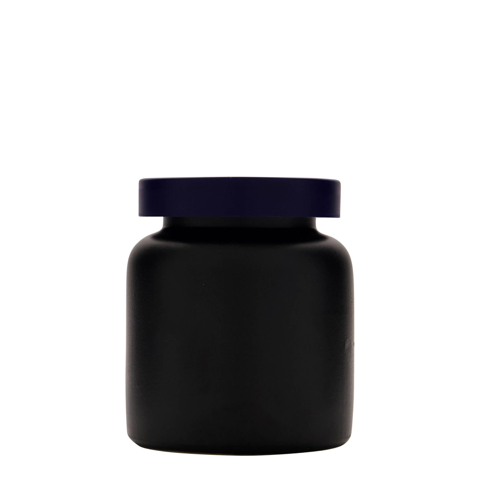 270 ml vaso in gres, ceramica, nero, bocca: coperchio a calotta