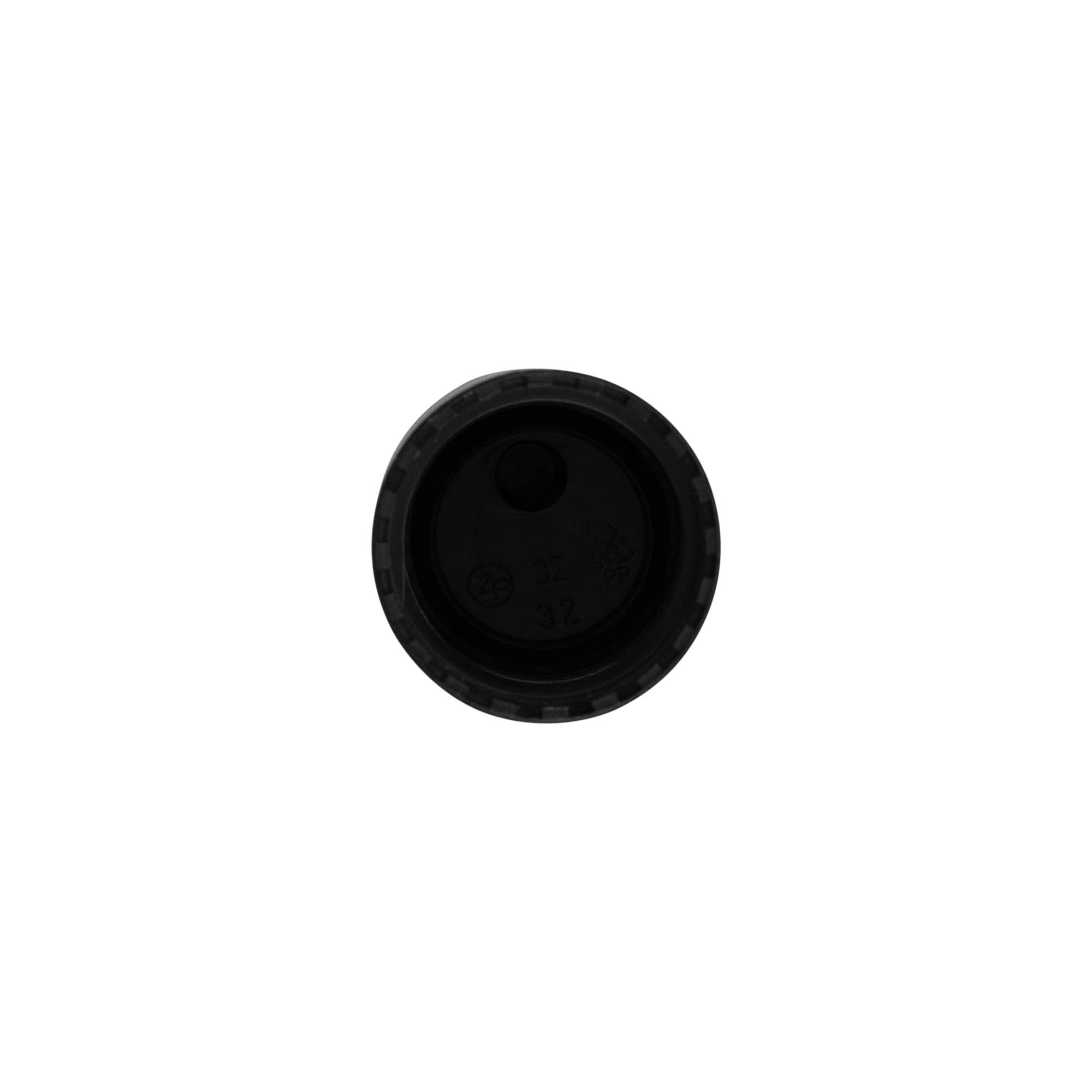 Tappo a vite Disc Top, plastica PP, nero, per bocca: 24/410