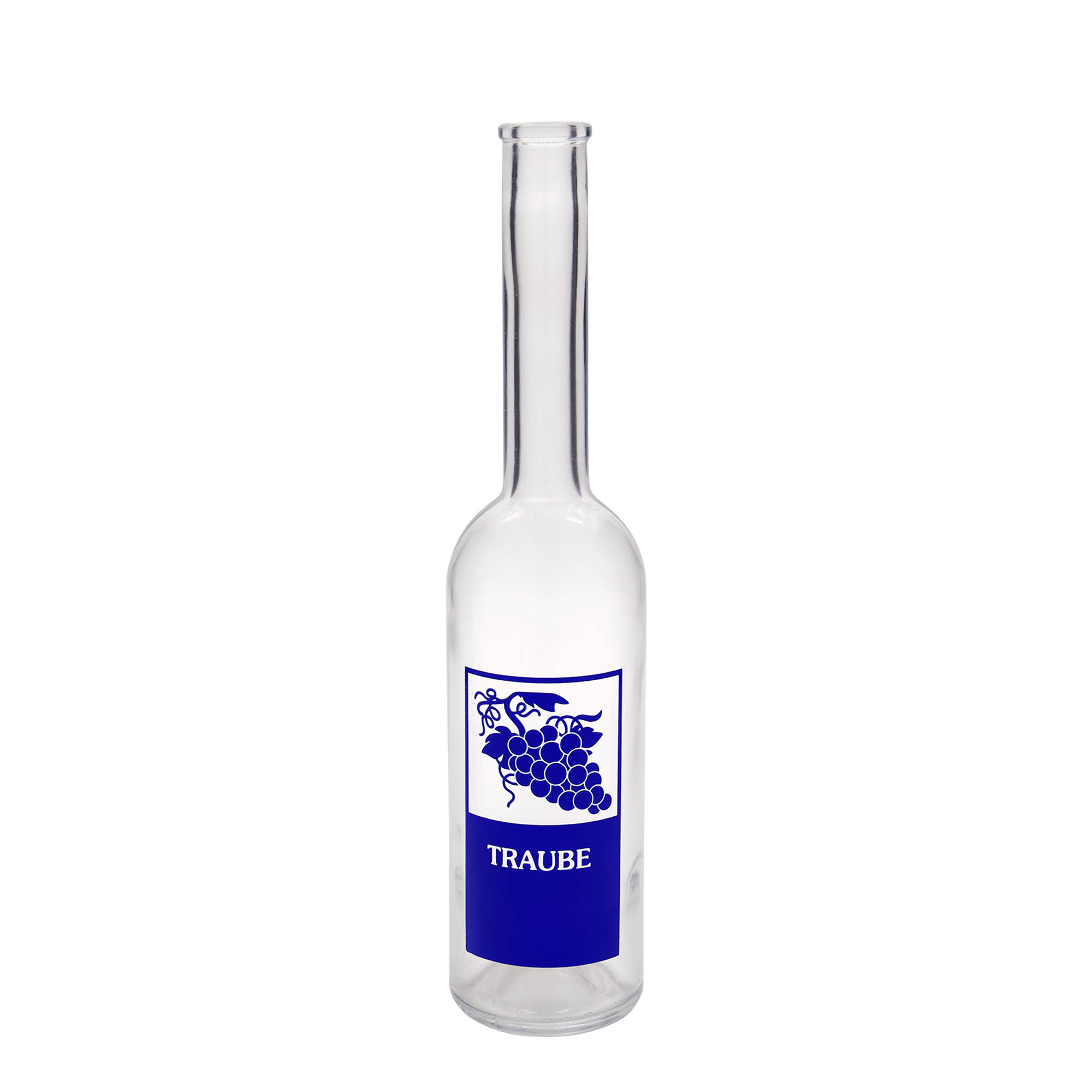 Bottiglia di vetro da 500 ml 'Opera', motivo: uva, apertura: sughero Bottiglia di vetro da 500 ml 'Opera', motivo: uva, apertura: sughero
