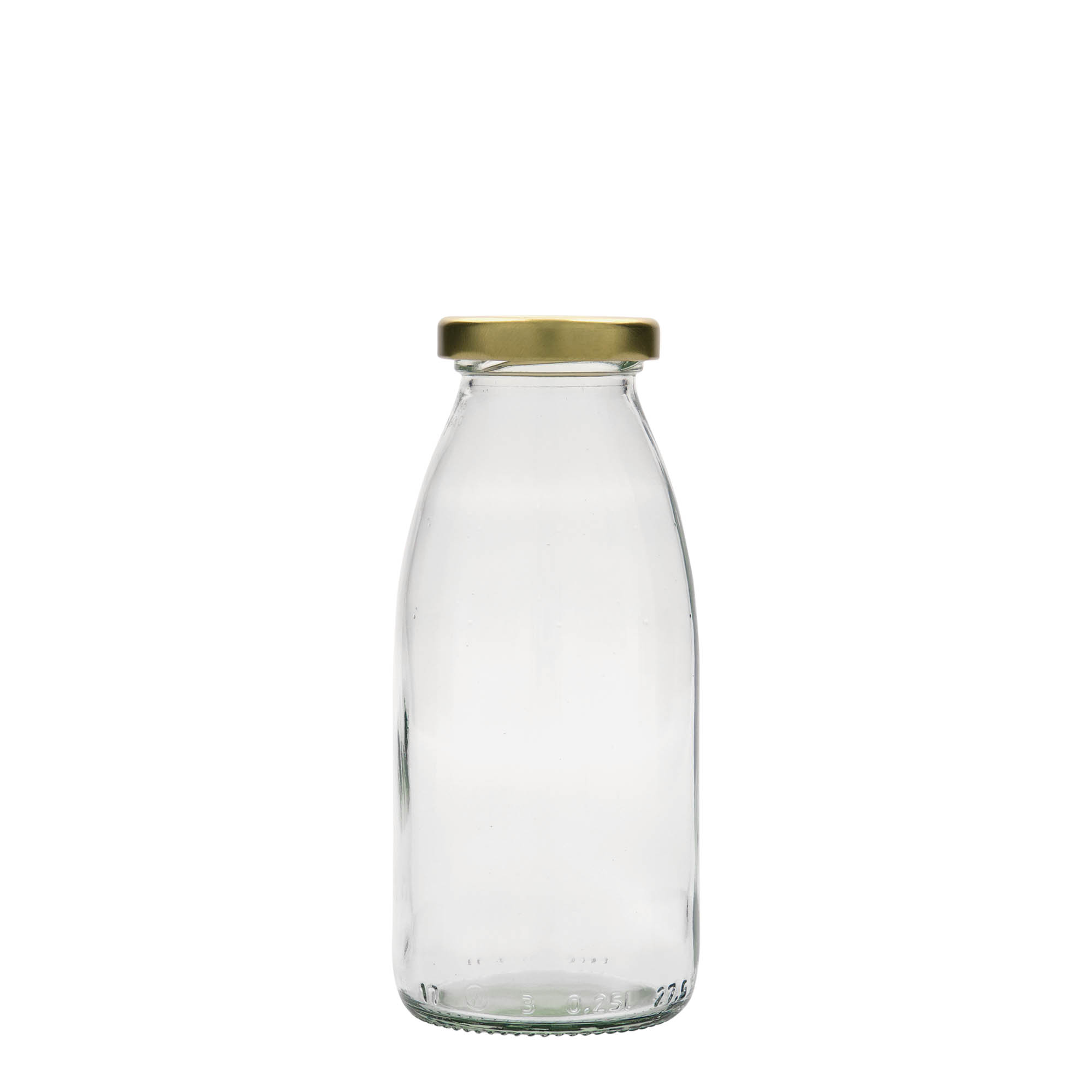 Bottiglia di vetro da 250 ml Vroni, bocca: Twist-Off (TO 43)
