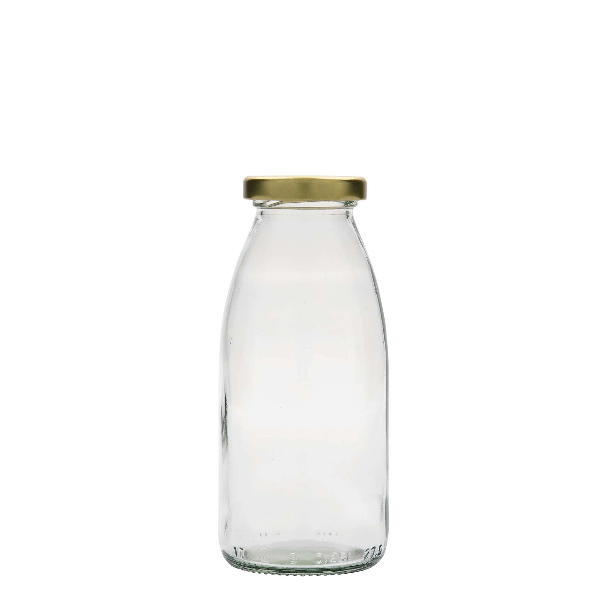 Bottiglia di vetro da 250 ml Vroni, bocca: Twist-Off (TO 43)