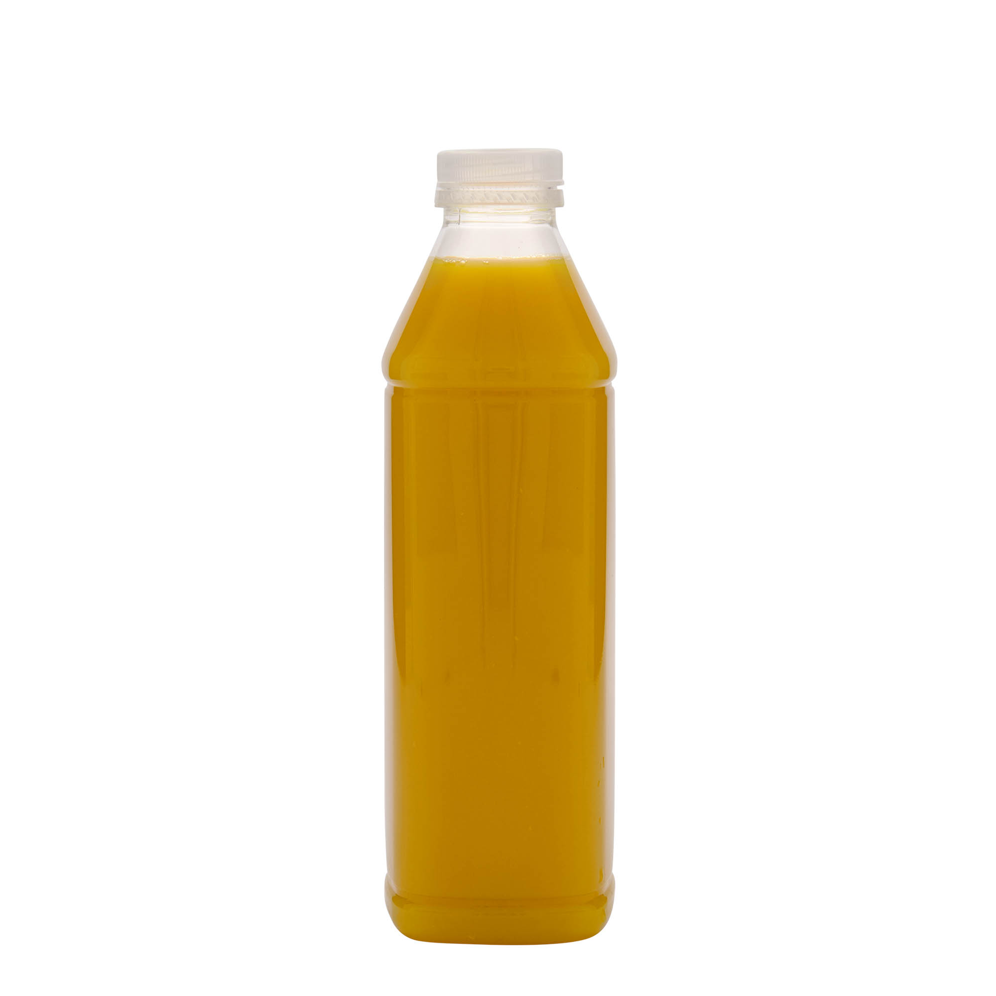 Bottiglia PET da 1.000 ml 'Milk and Juice Carré', quadrata, plastica, bocca: 38 mm