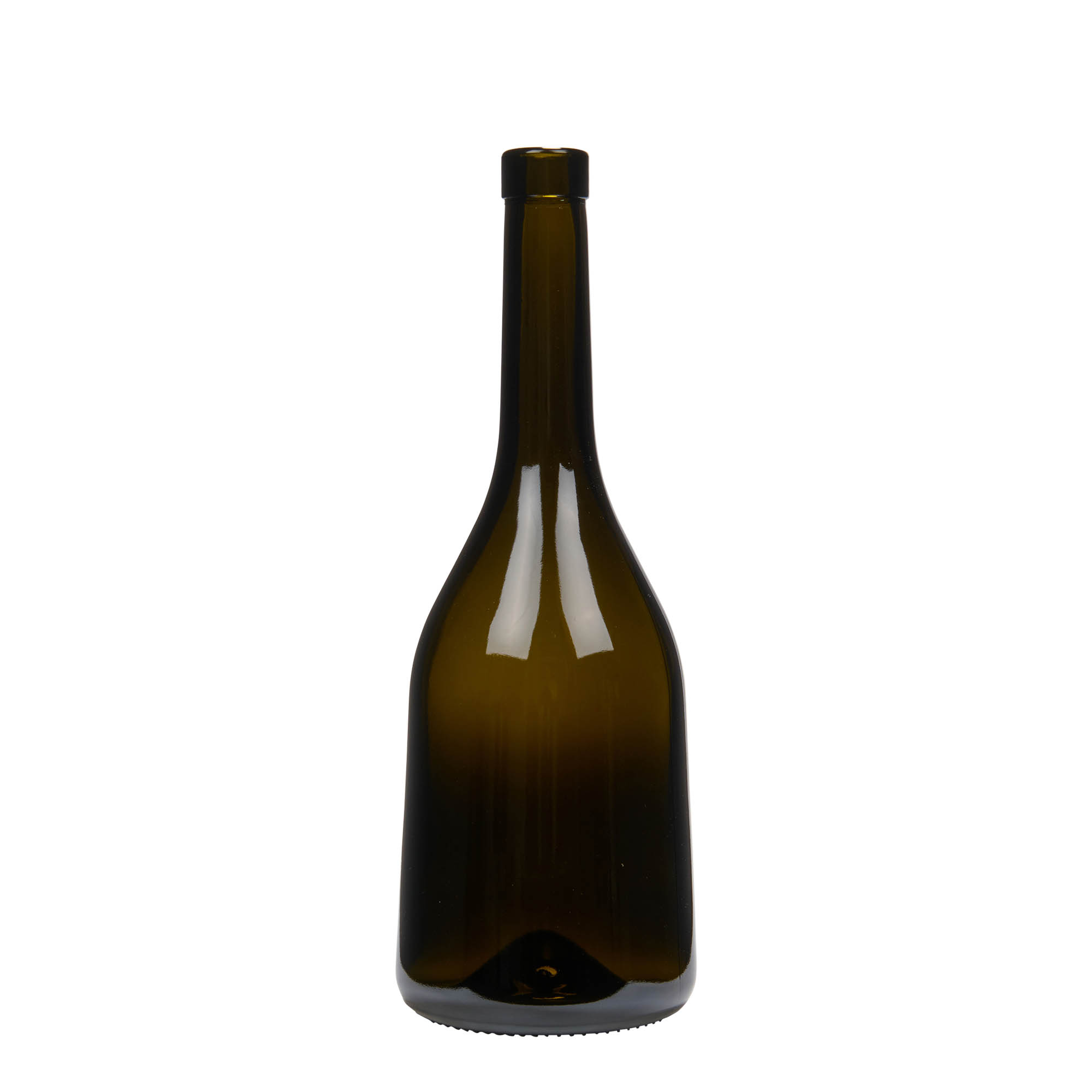 Bottiglia di vetro da 750 ml 'Rustica', verde antico, bocca: sughero Bottiglia di vetro da 750 ml 'Rustica', verde antico, bocca: sughero